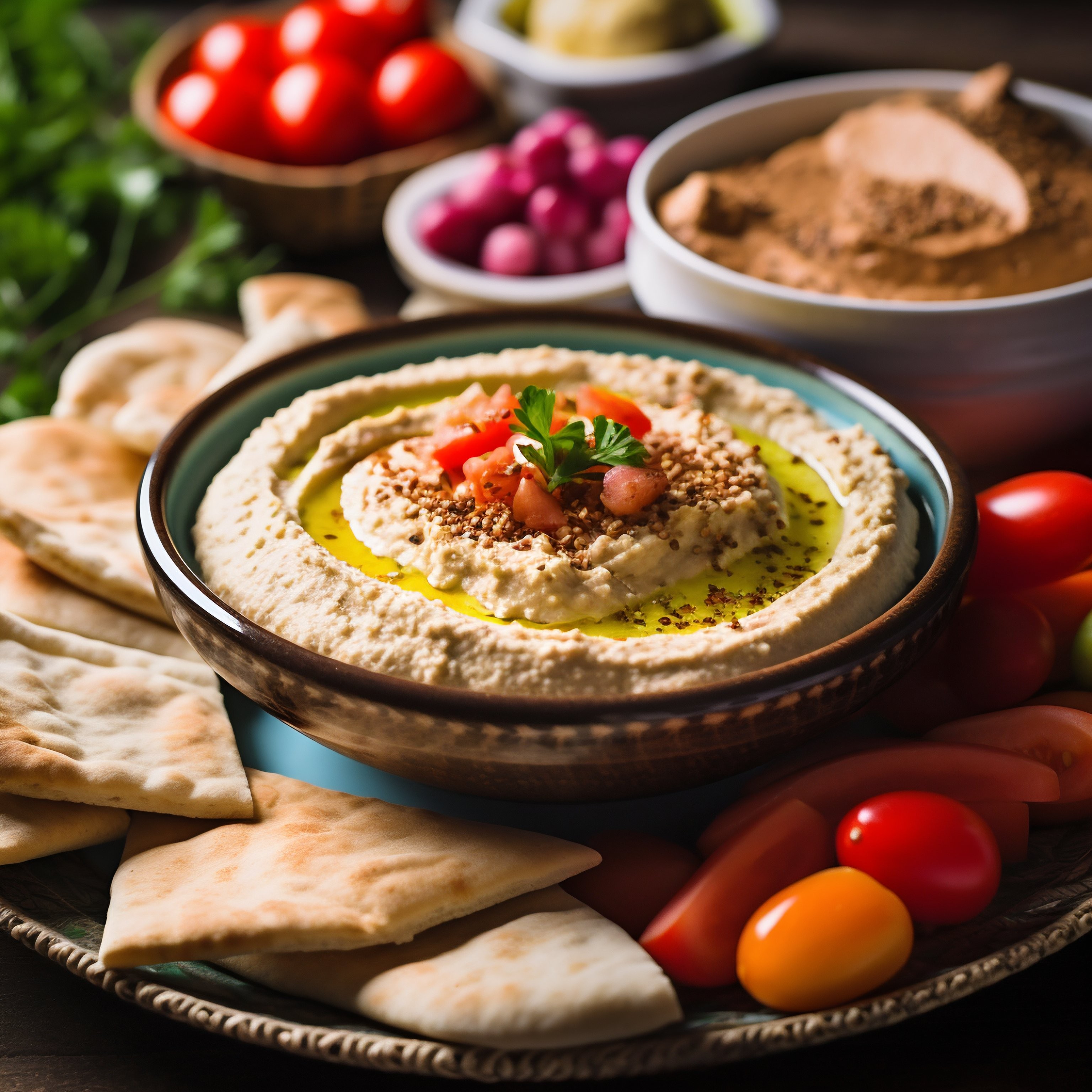 Hummus close up