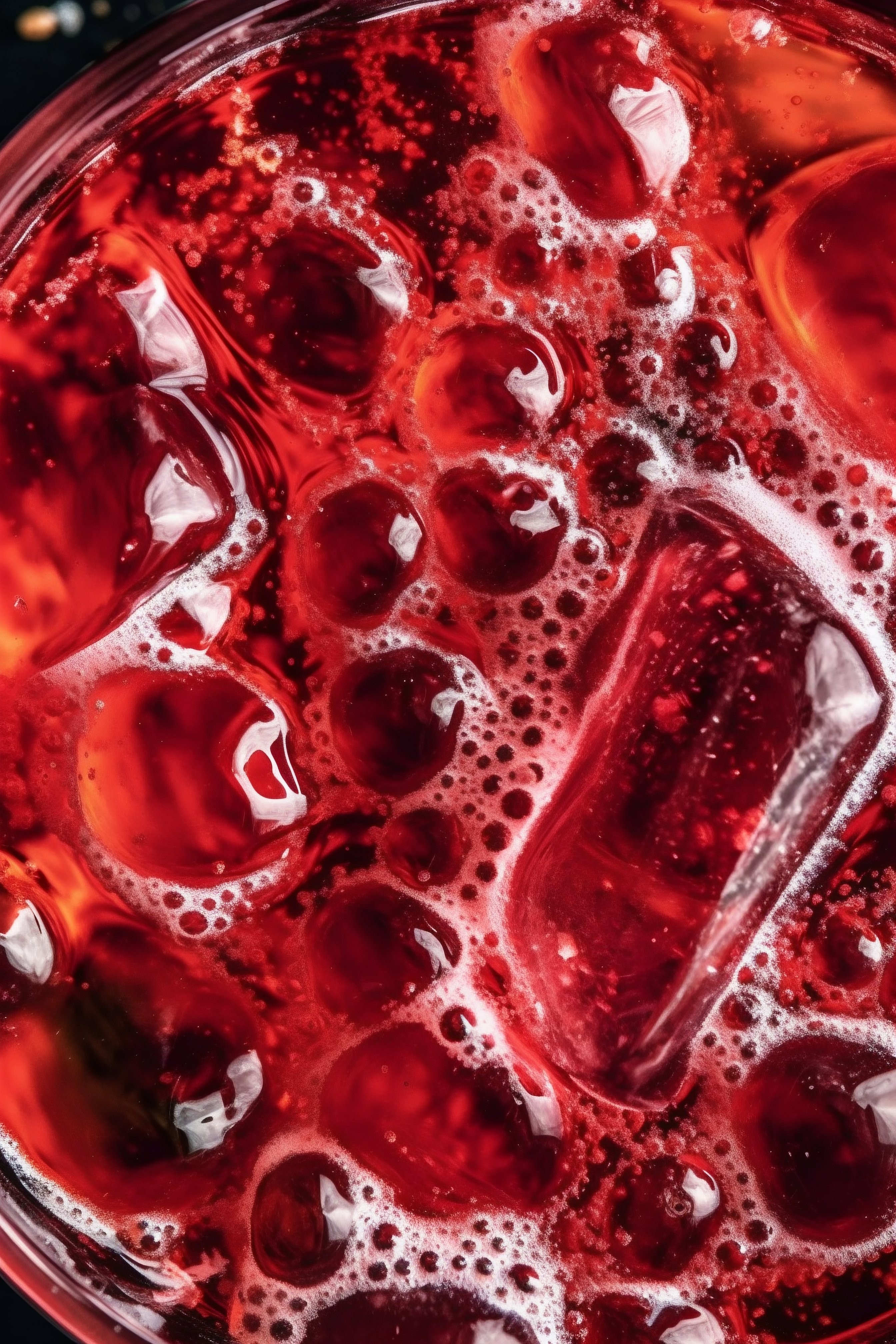 Close-up de limonada com gelo
