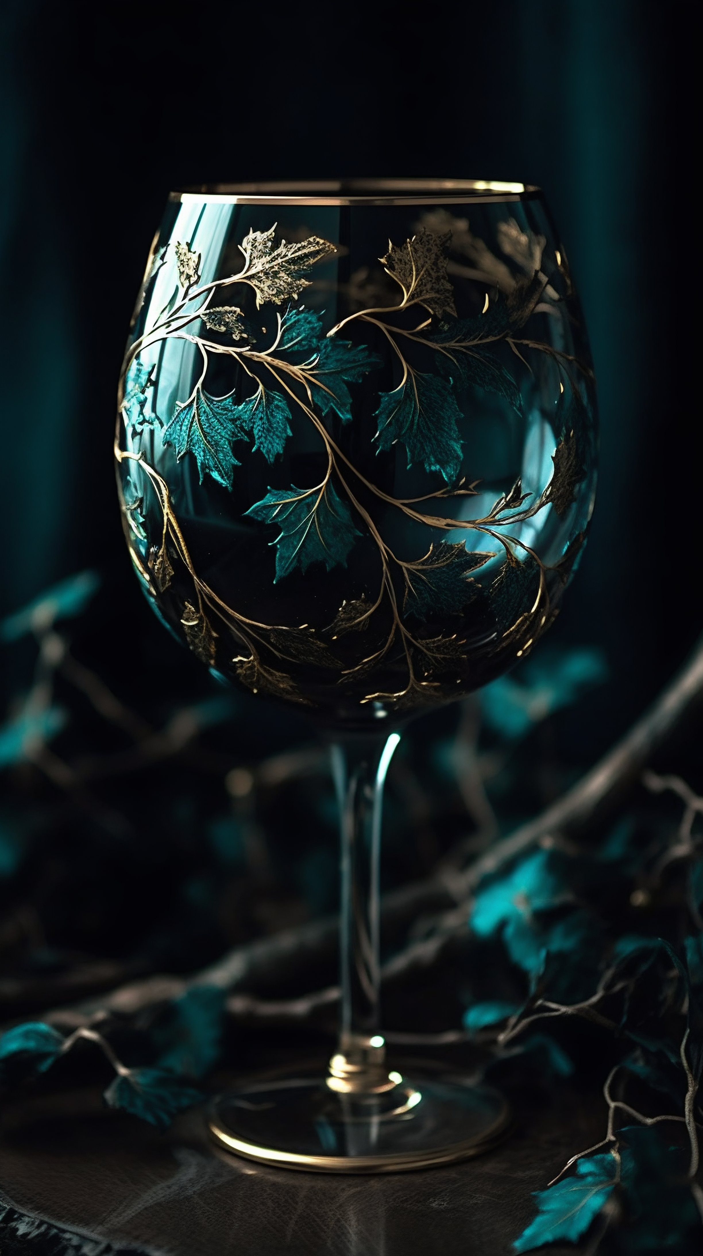 Copa de vinho luxuosa