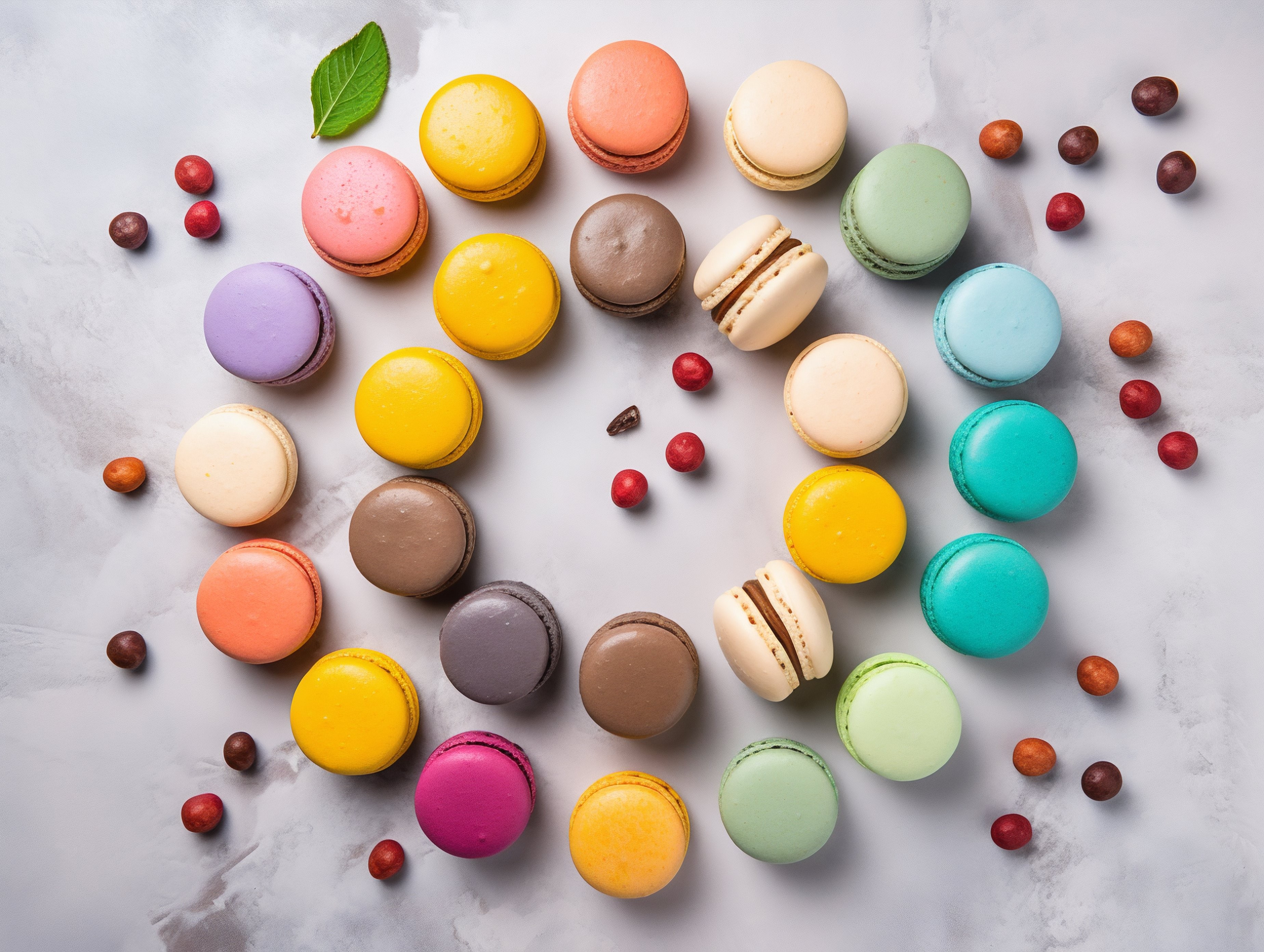 Macarons em círculo