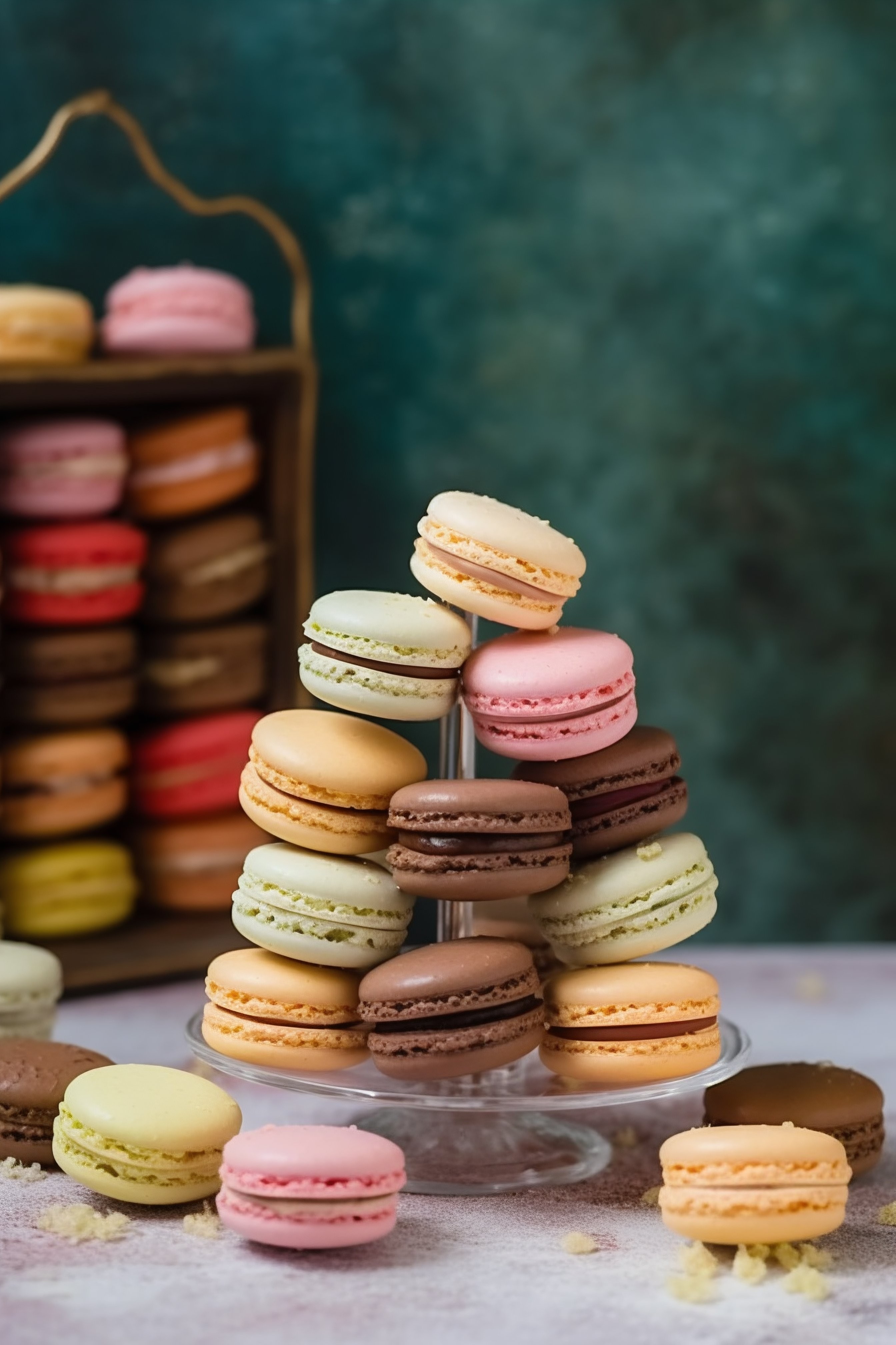 Macarons em torre