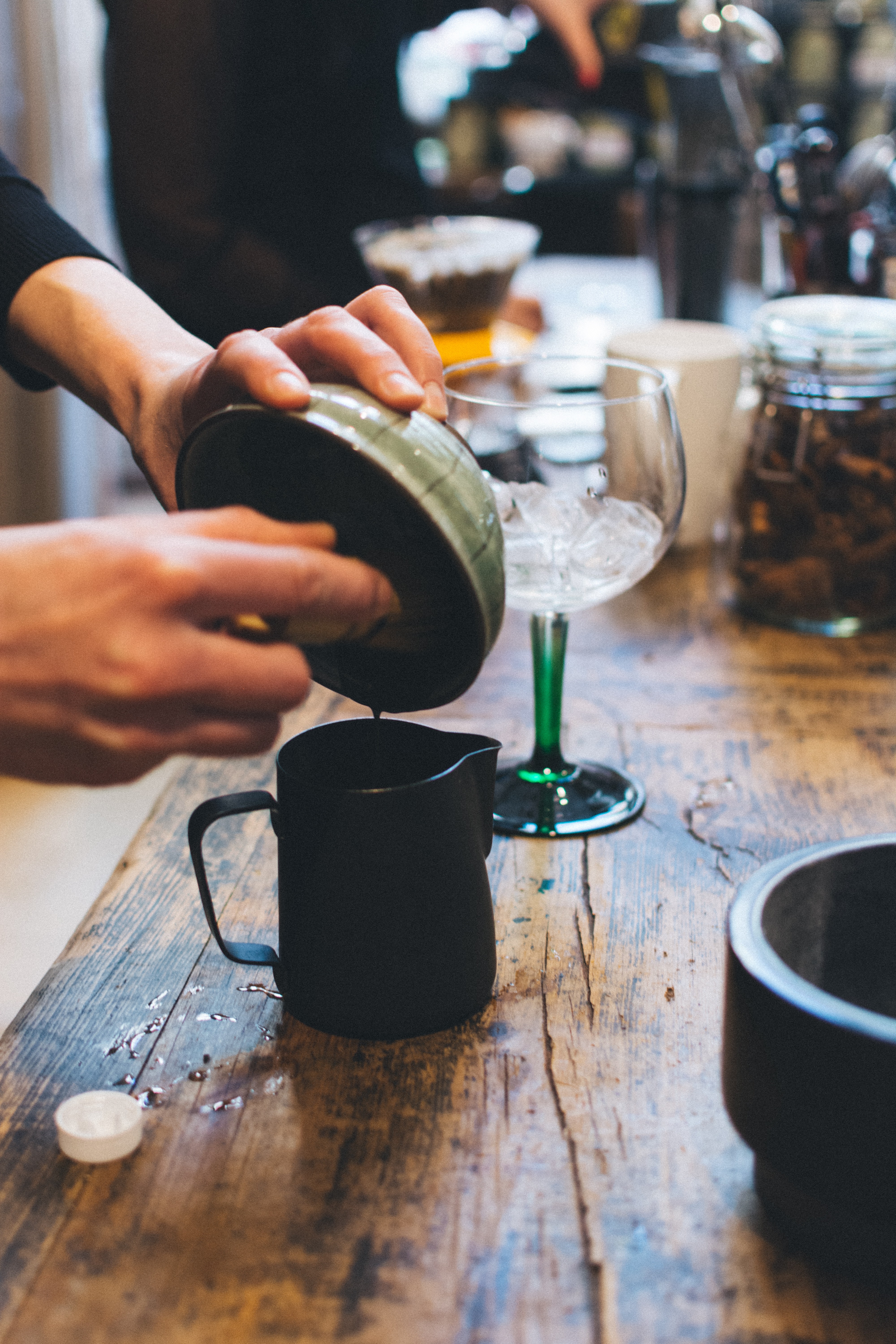 Bateção de chá matcha