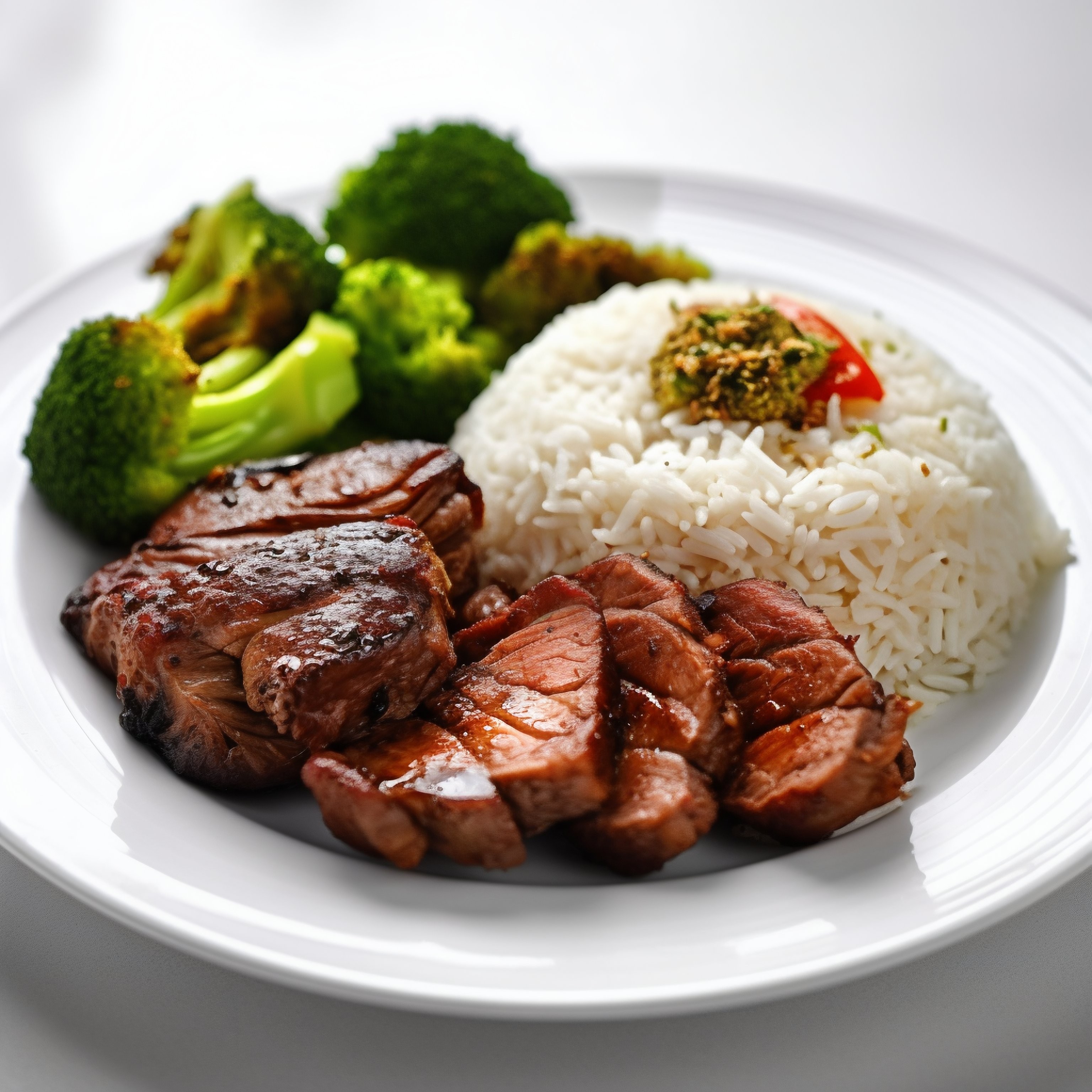 肉饭西兰花