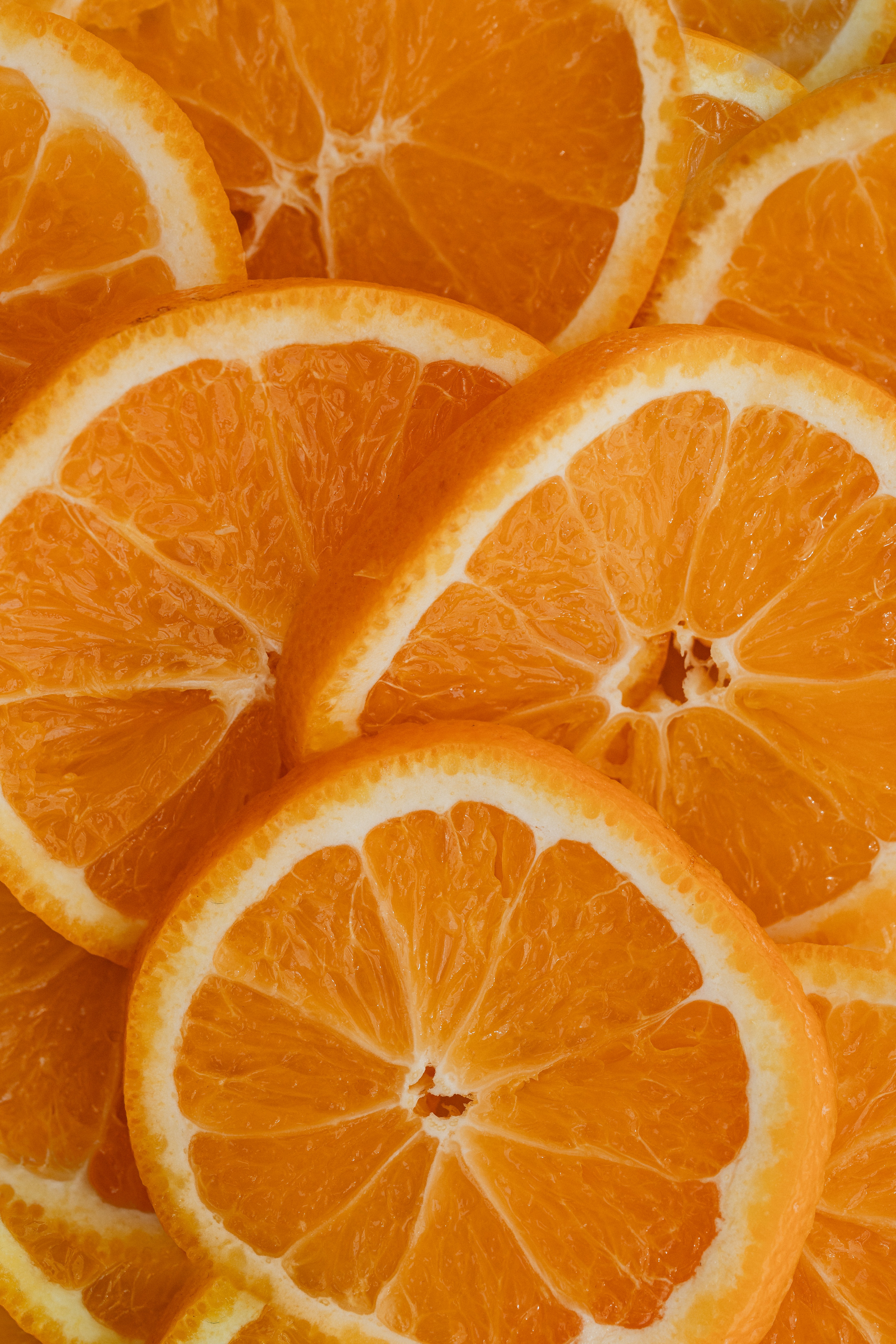 Orange slices full frame