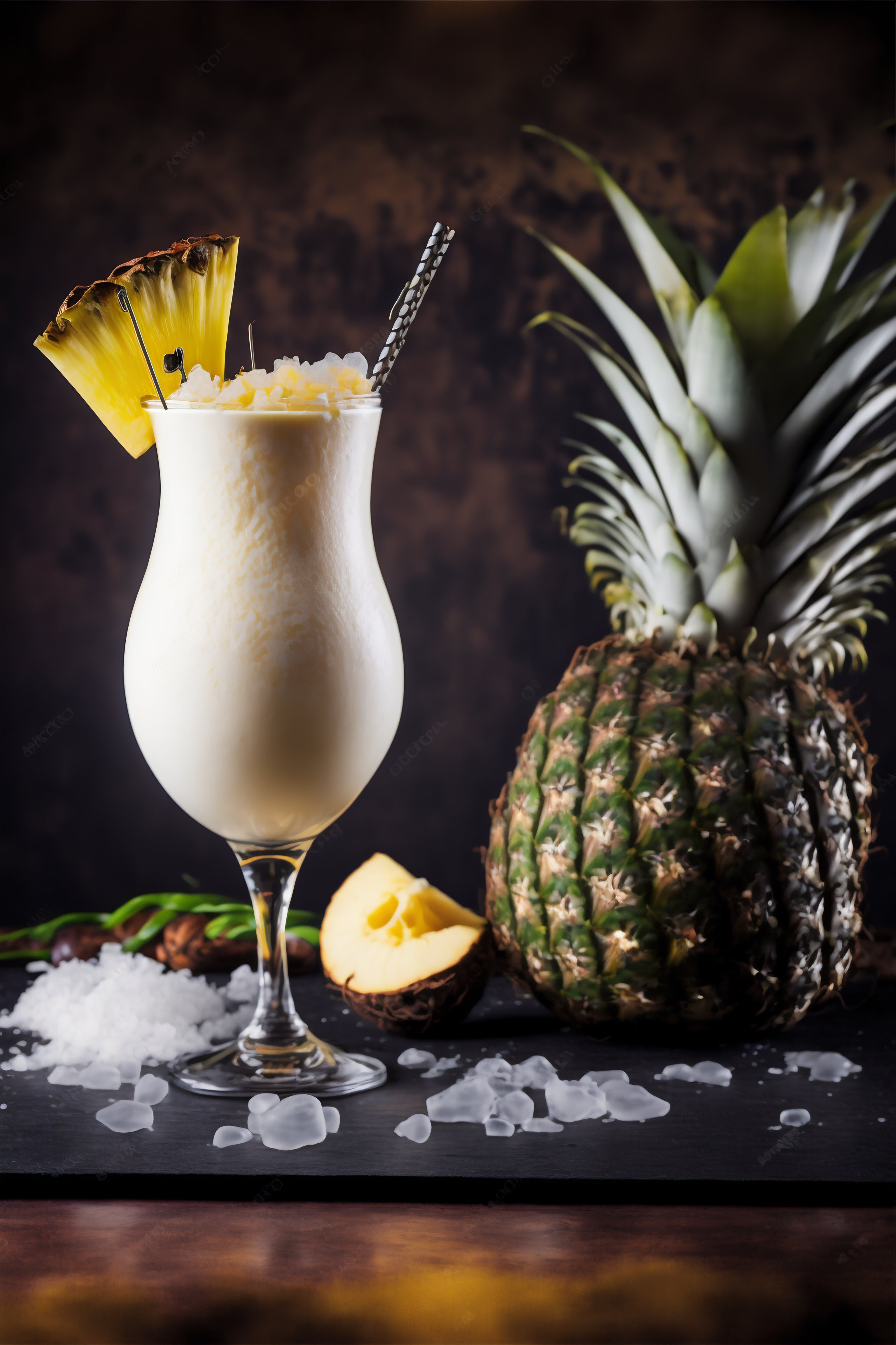 Pina Colada em copo poco grande