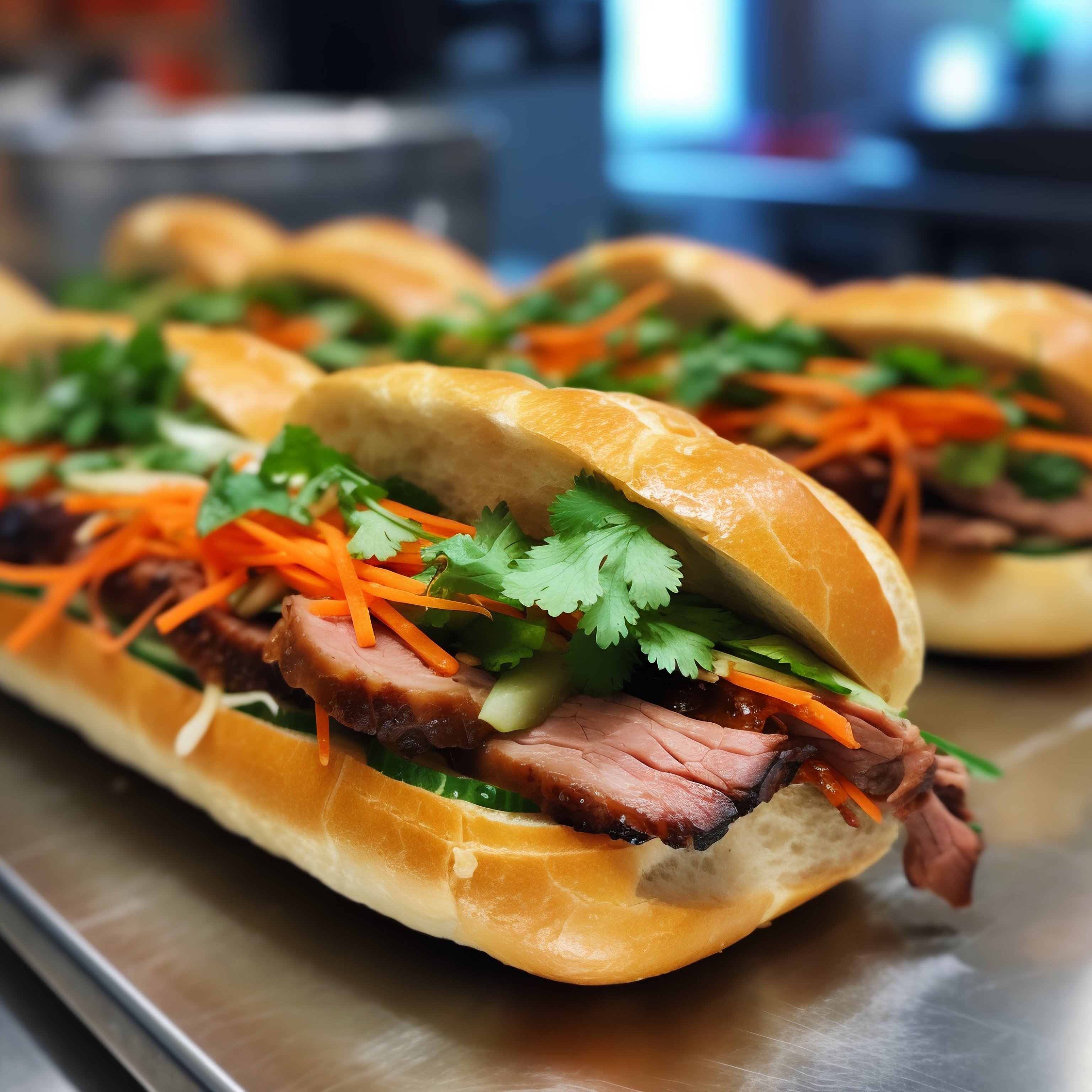 Baguette de Banh Mi de Cerdo