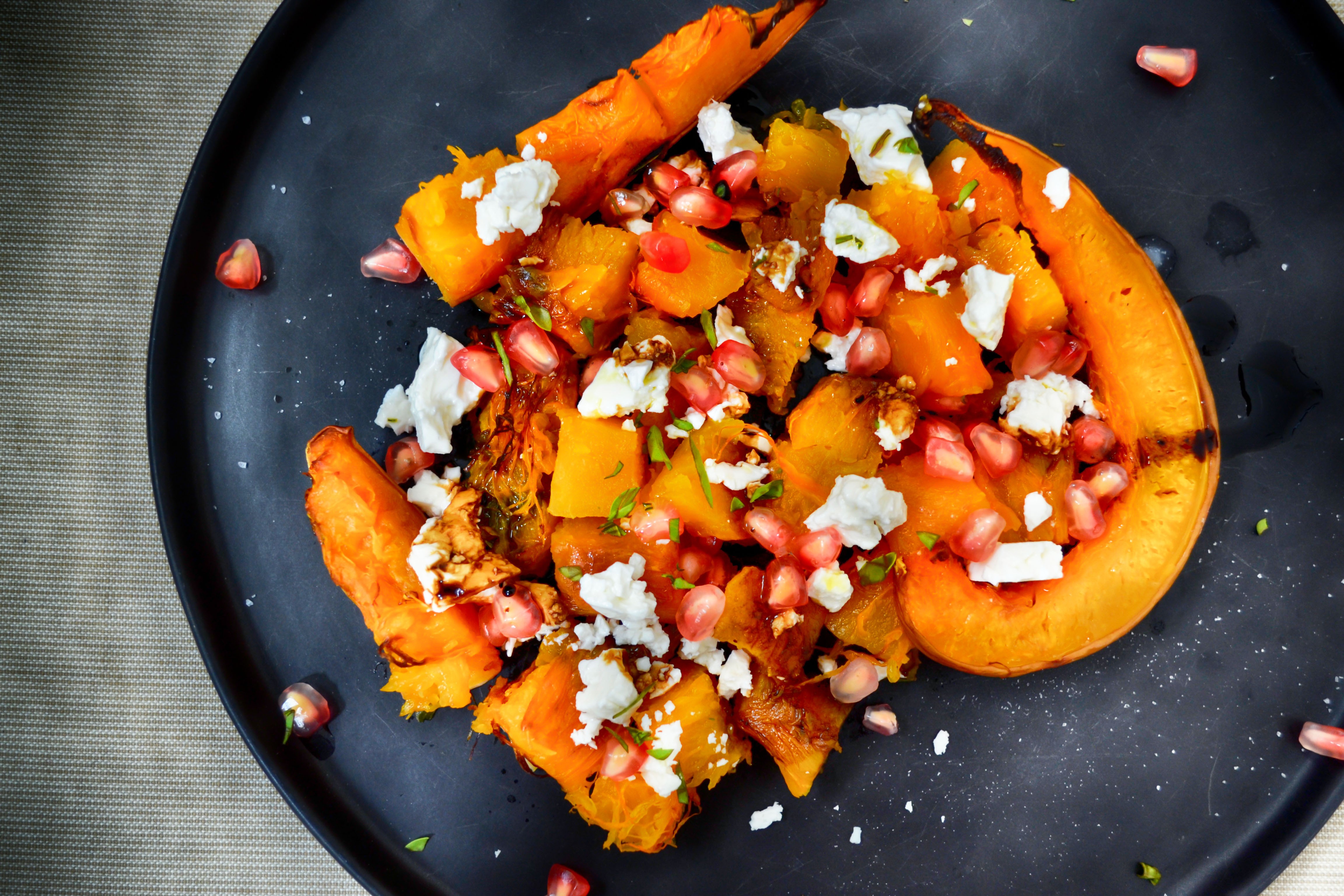 Pumpkin Salad with Feta and Seeds