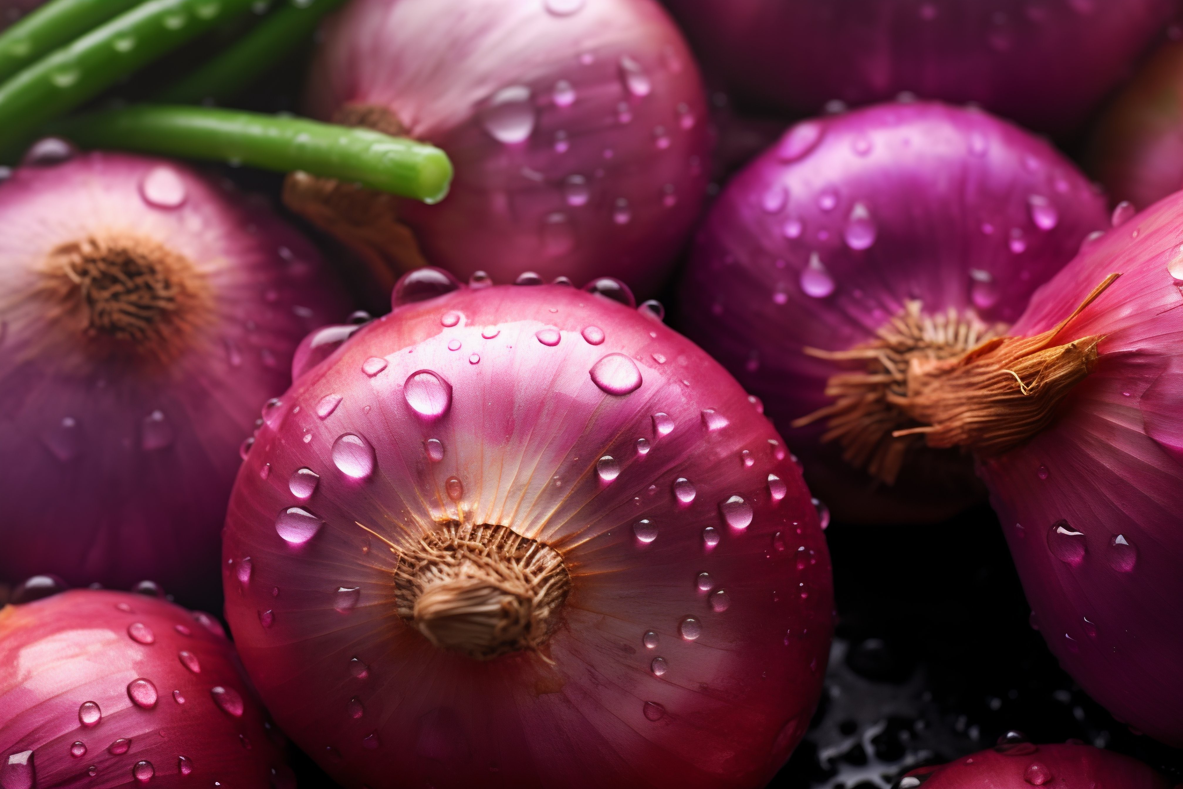 Red onions detail