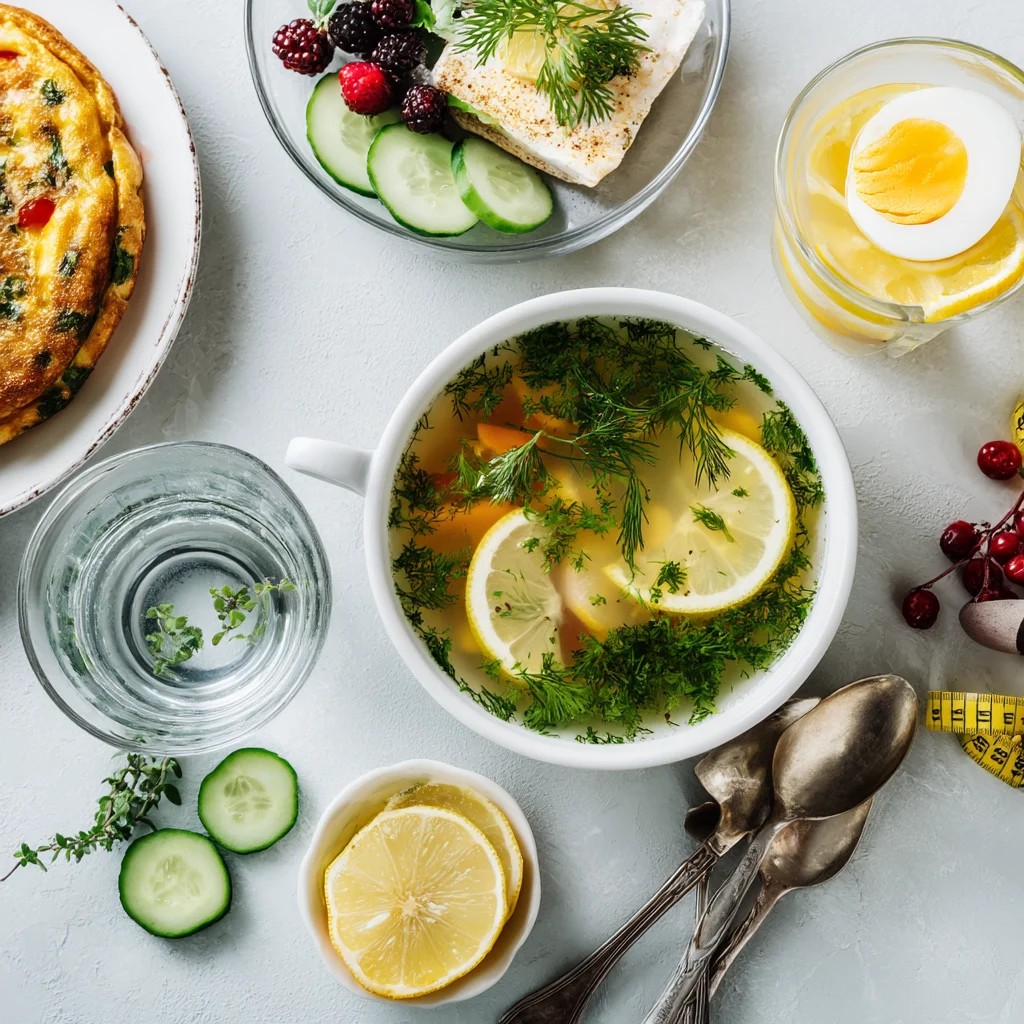 Refreshing Lemon Herb Soup with Fresh Vegetables