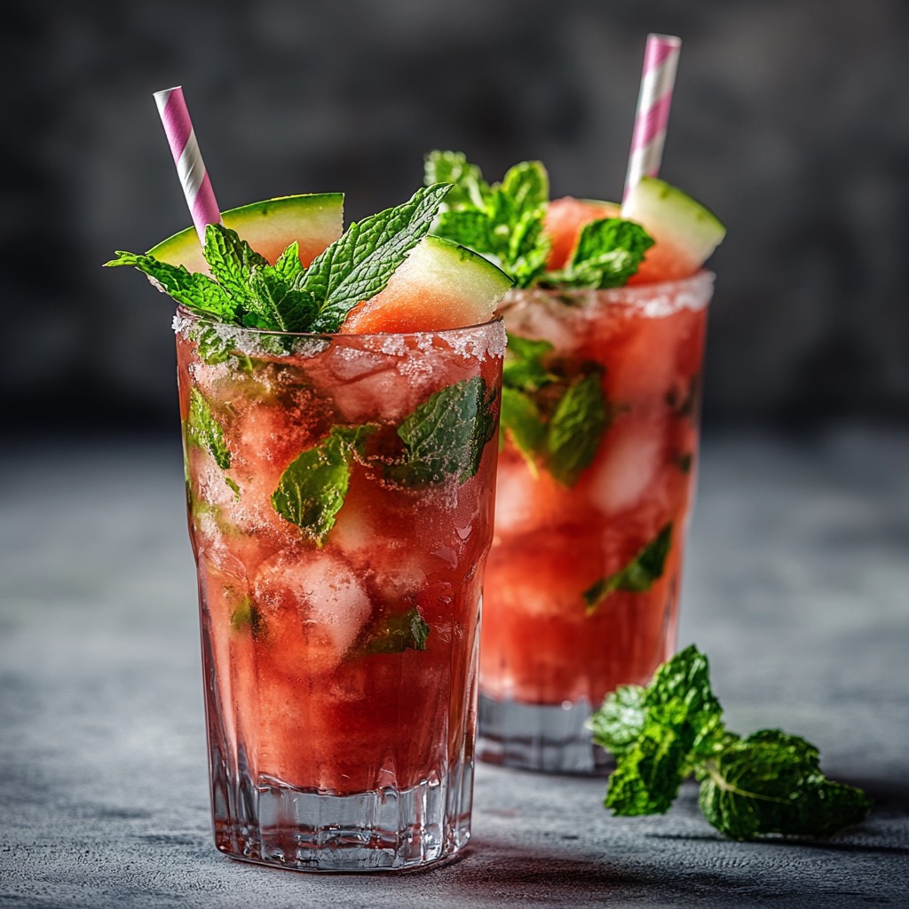 Receita de Bebida Refrescante de Melancia com Hortelã