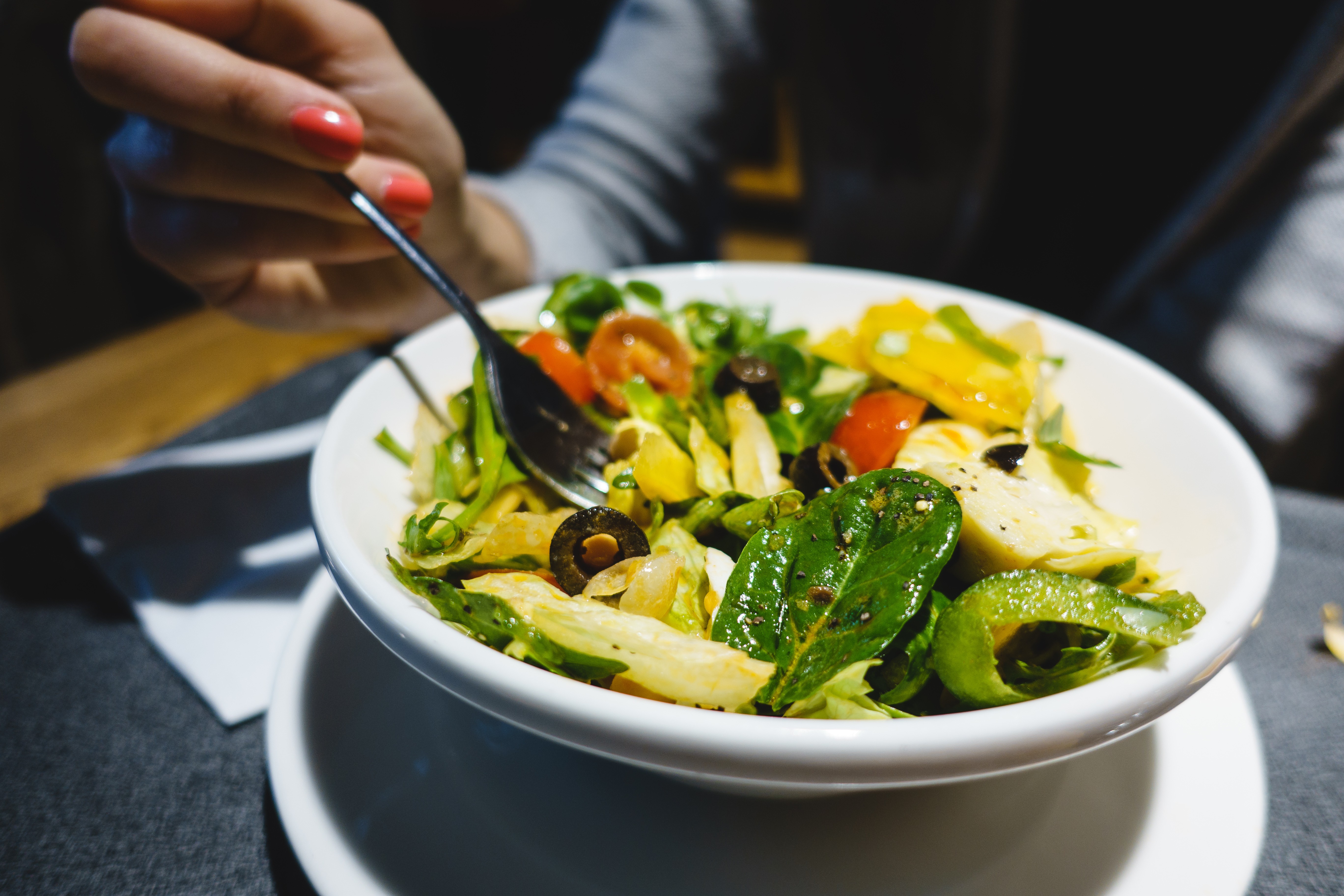 Salada com azeitonas