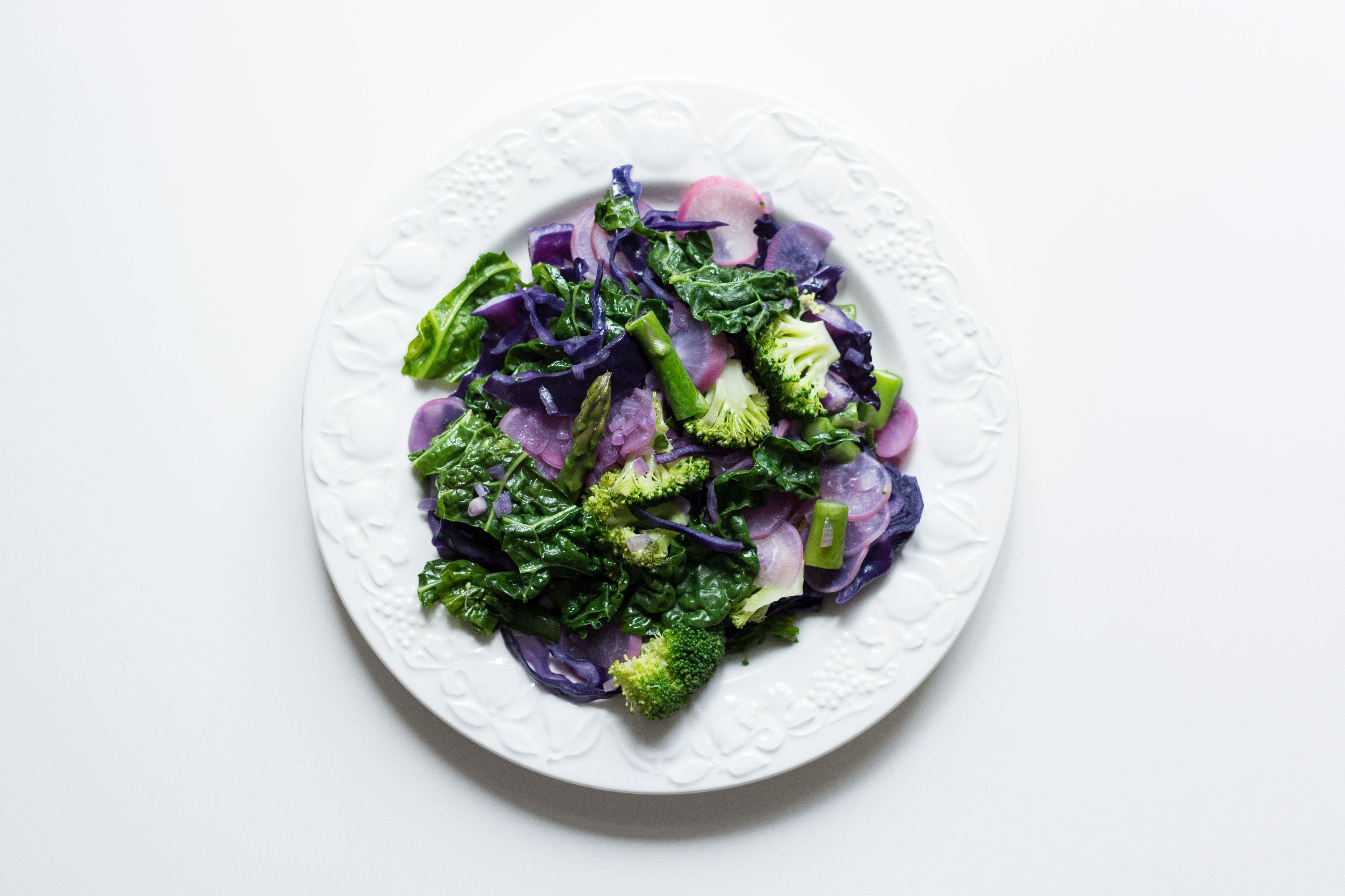 Sauteed spring seasonal vegetables