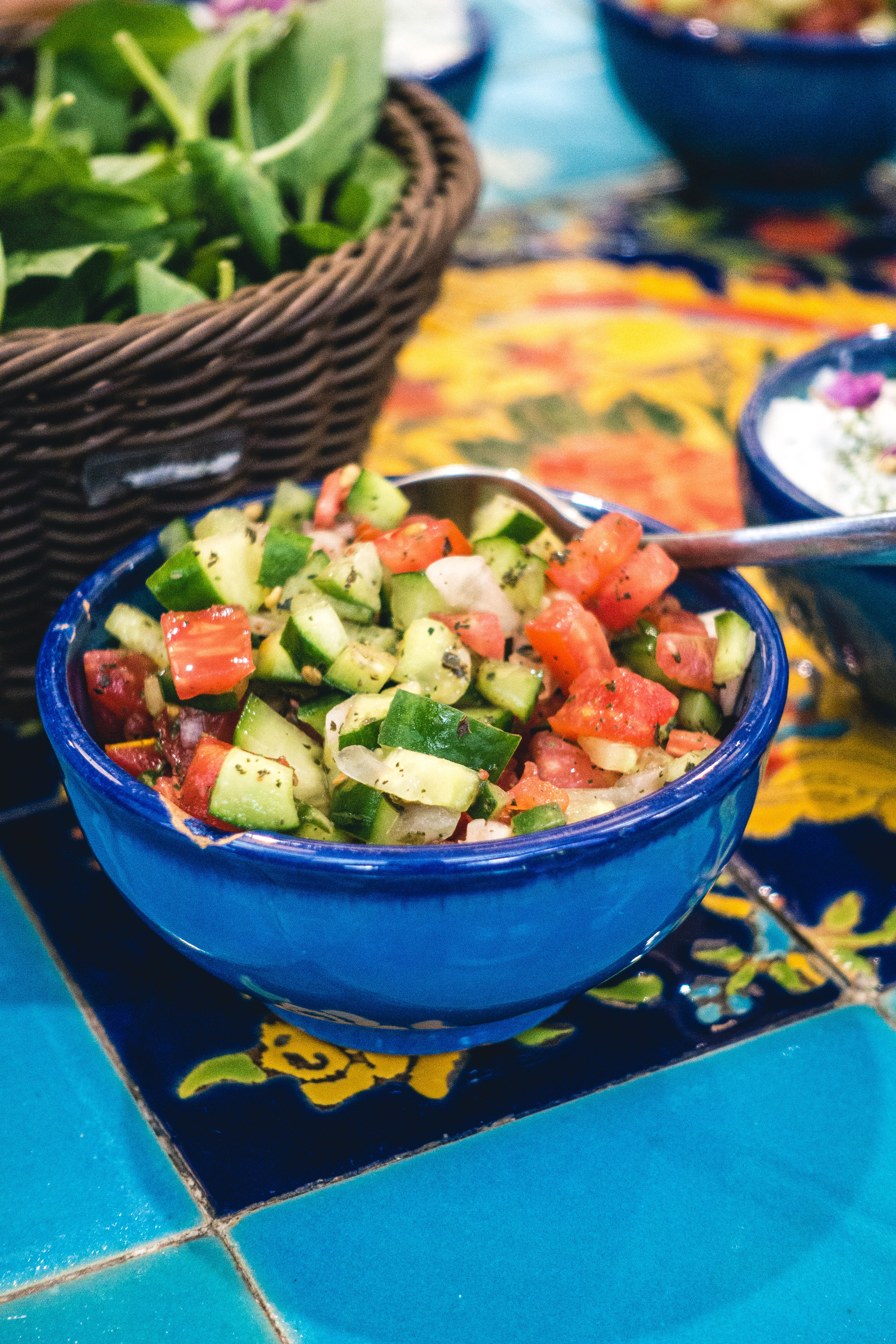 Salada pequena como acompanhamento