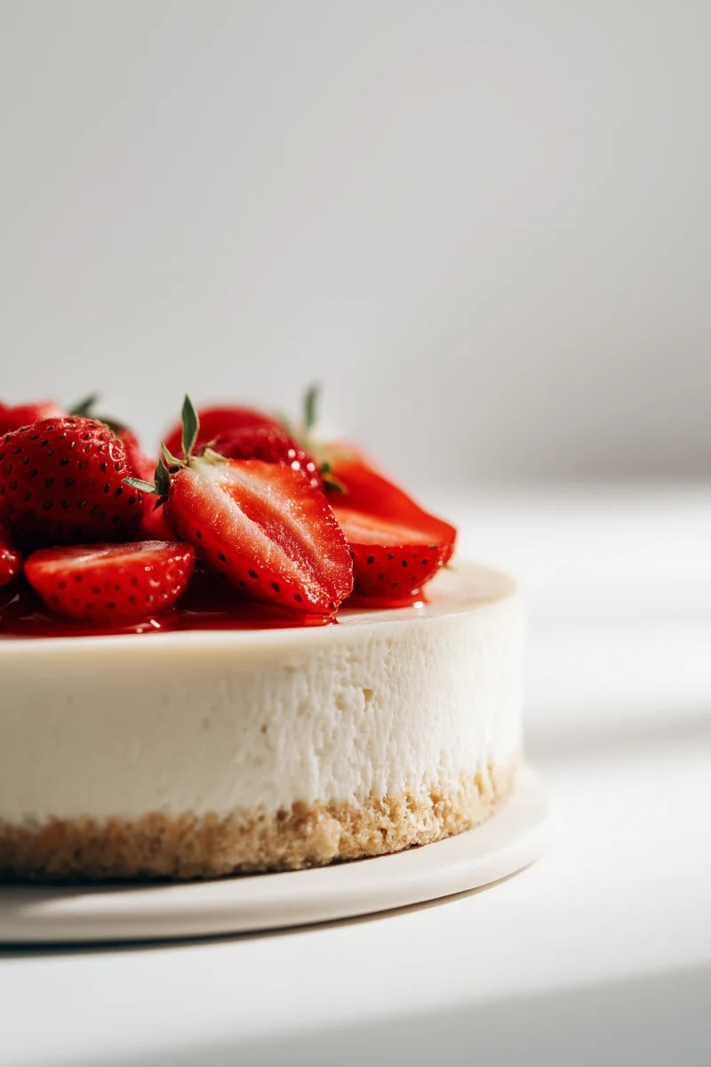 Delícia de Cheesecake com Morangos