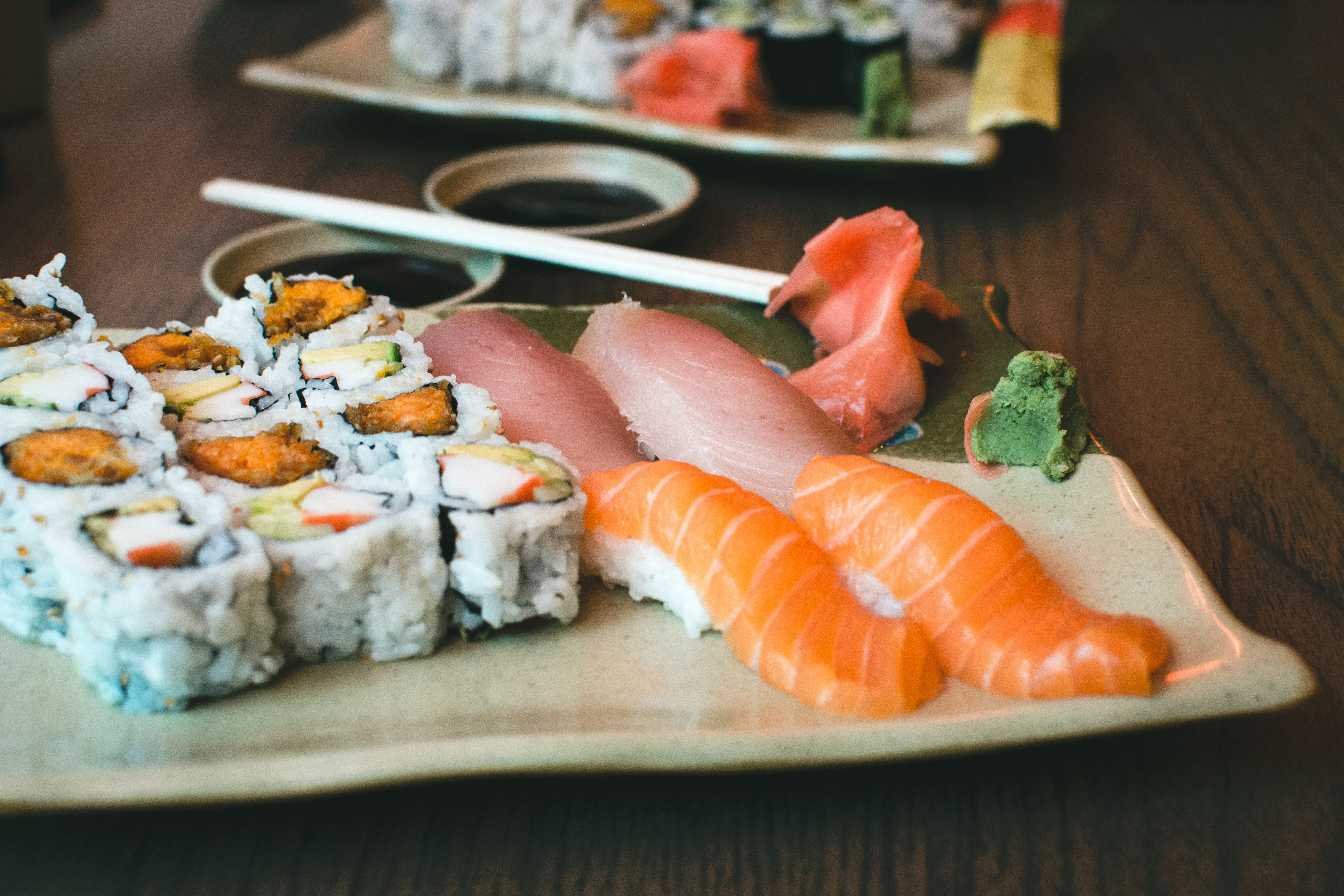 Sushi yam california rolls