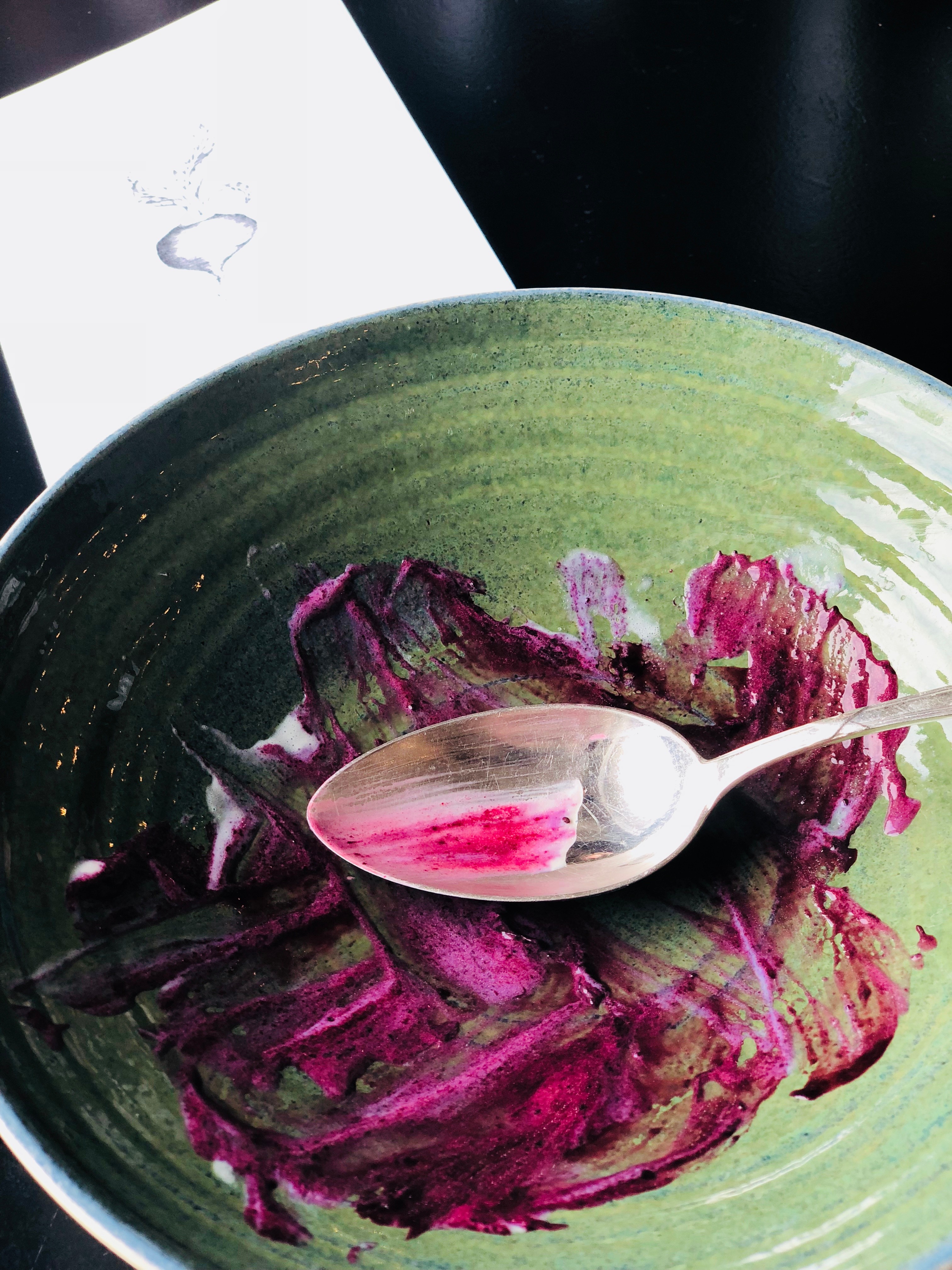 甜菜根餐后残余