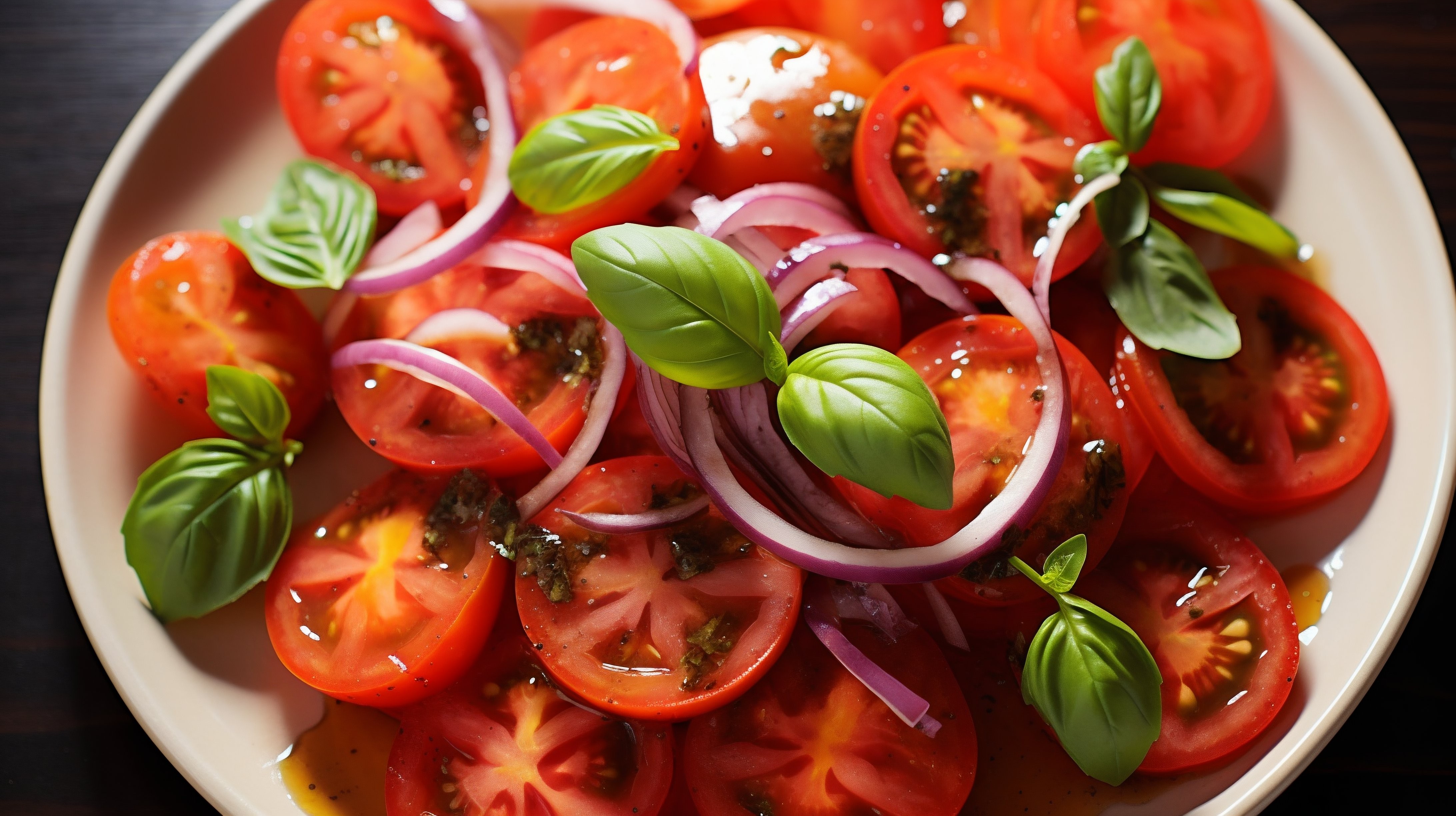 Salada de tomate com cebola