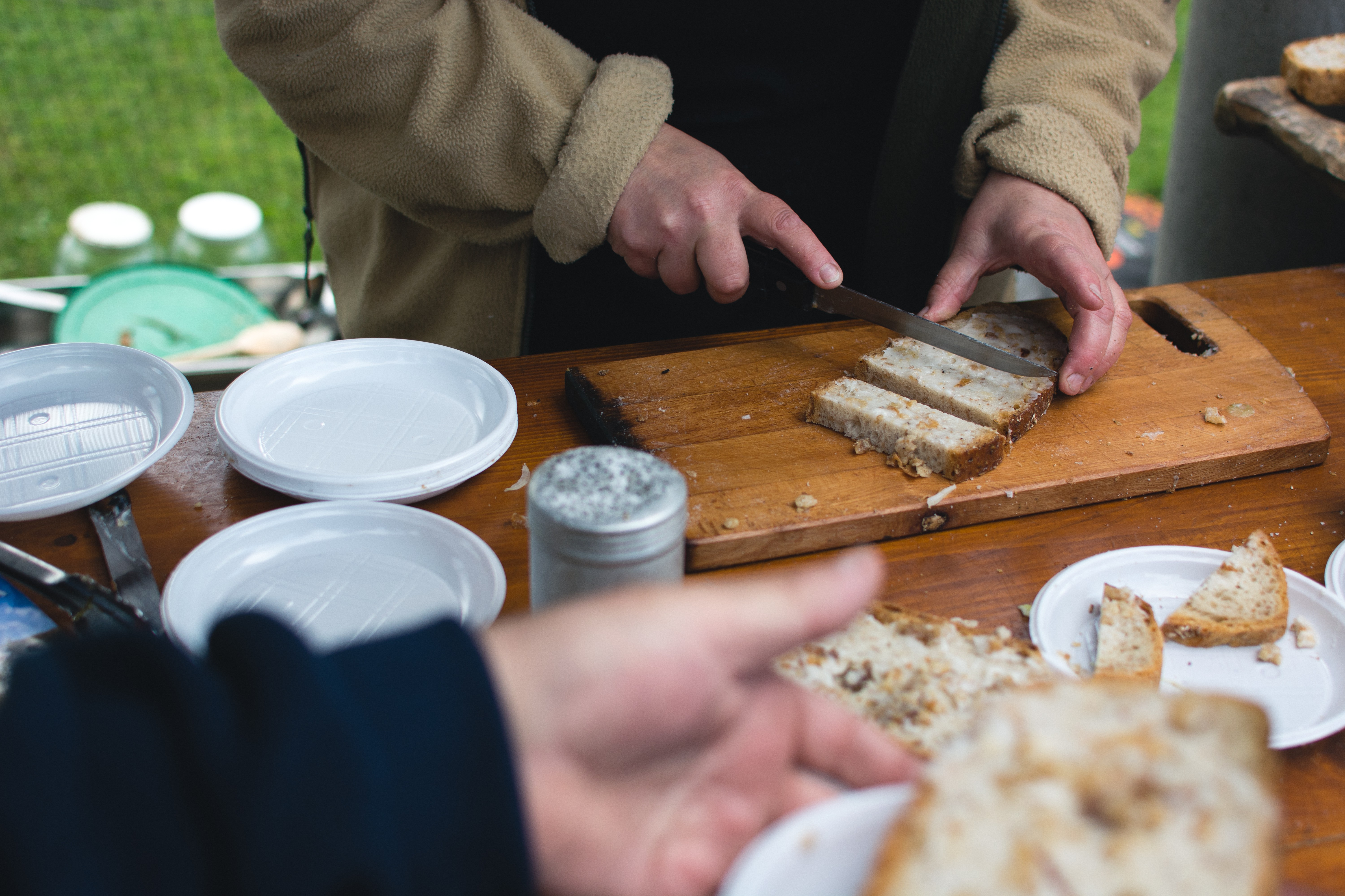 Traditional Czech bread with lard
