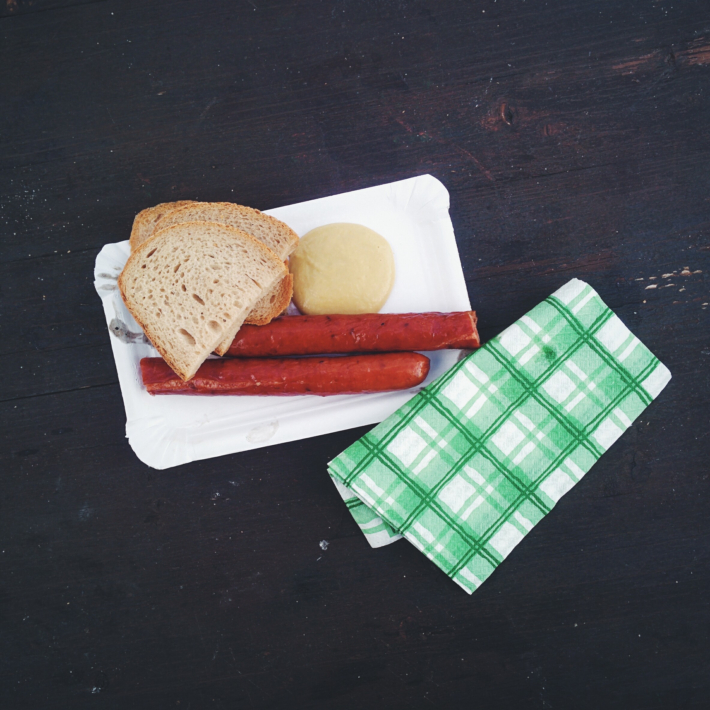 Traditional Czech smoked sausage