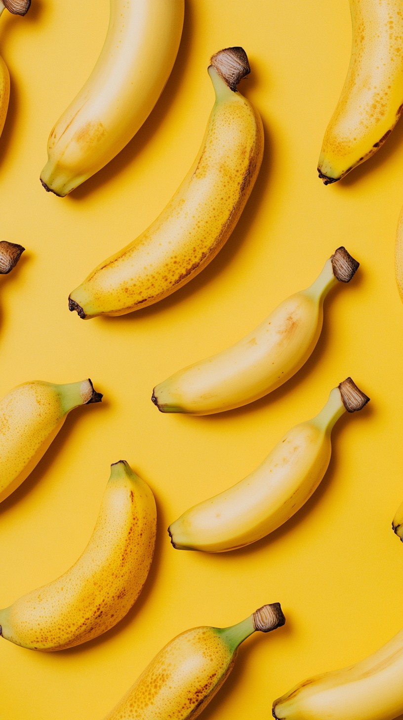 Bananas Vibrantes em Fundo Amarelo