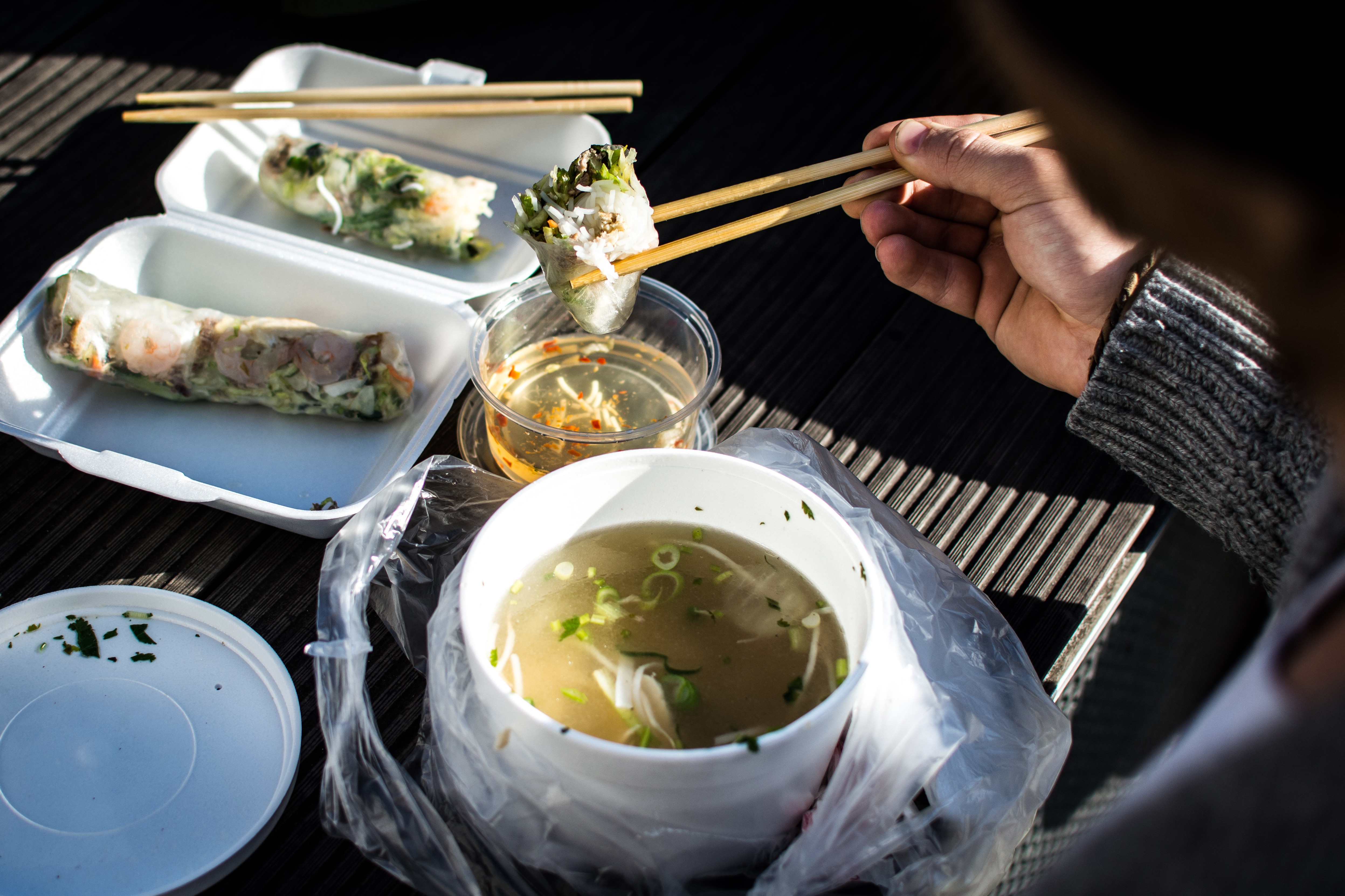 Comida vietnamita para viagem
