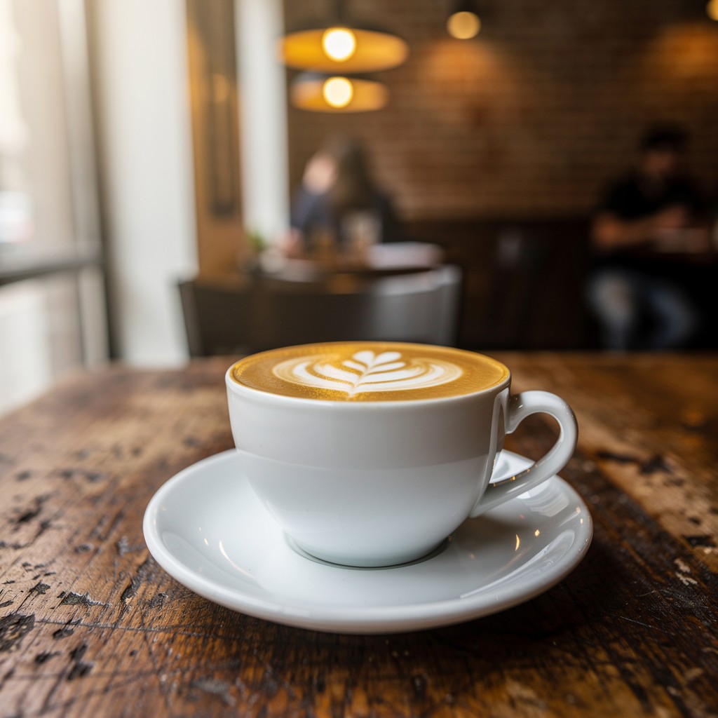 Latte Artesanal com Design de Espuma Bonita