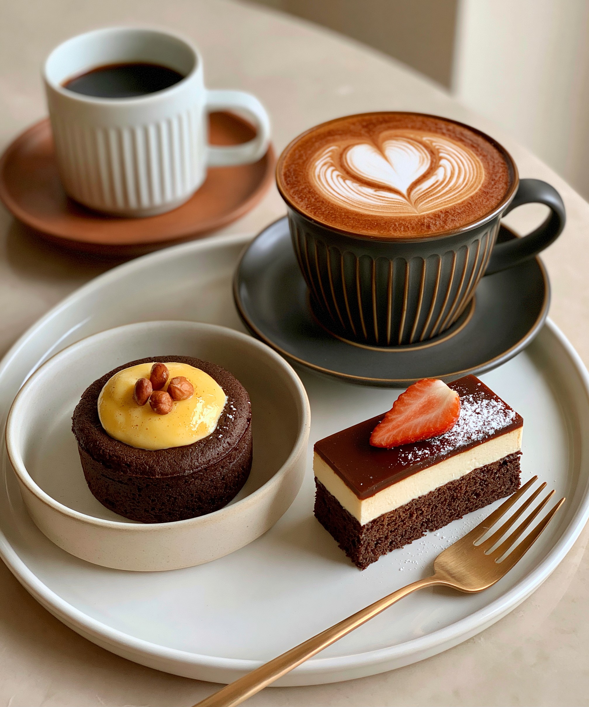 Delicious Coffee and Dessert Spread