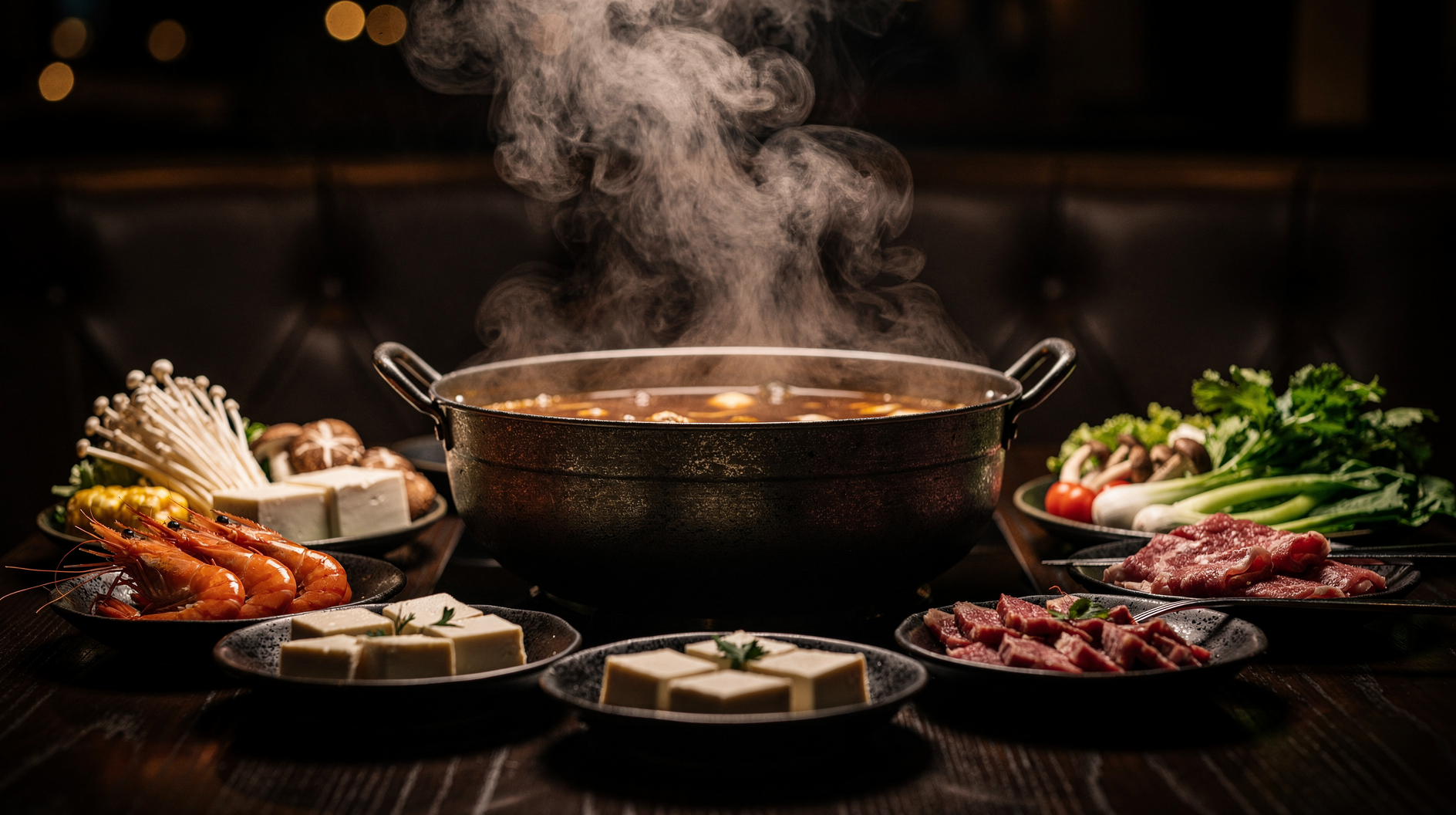 Delicioso Hot Pot com Ingredientes Frescos