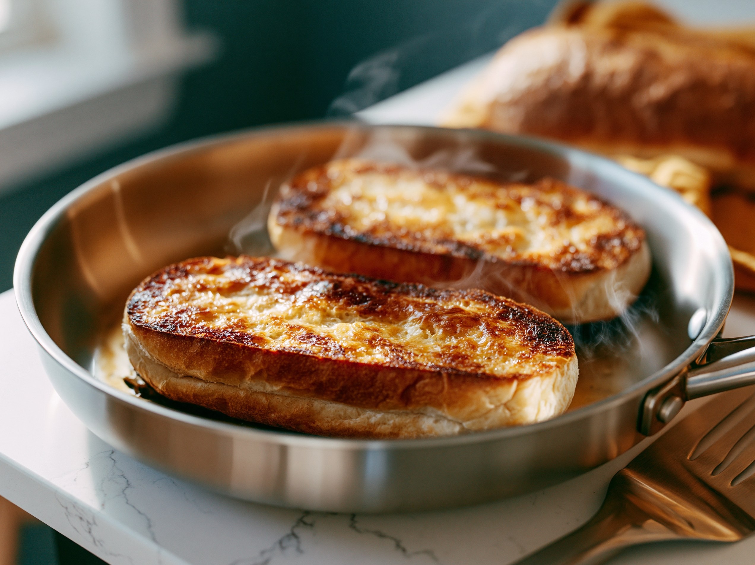 Delicioso Pan de Queso Tostado en Sartén