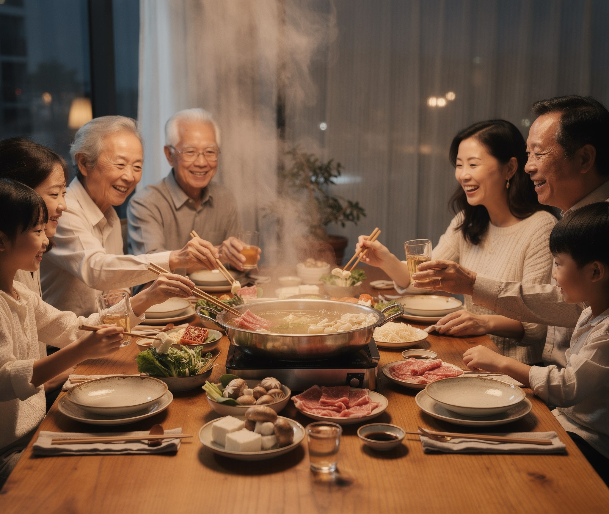 Family Hot Pot Dinner Gathering