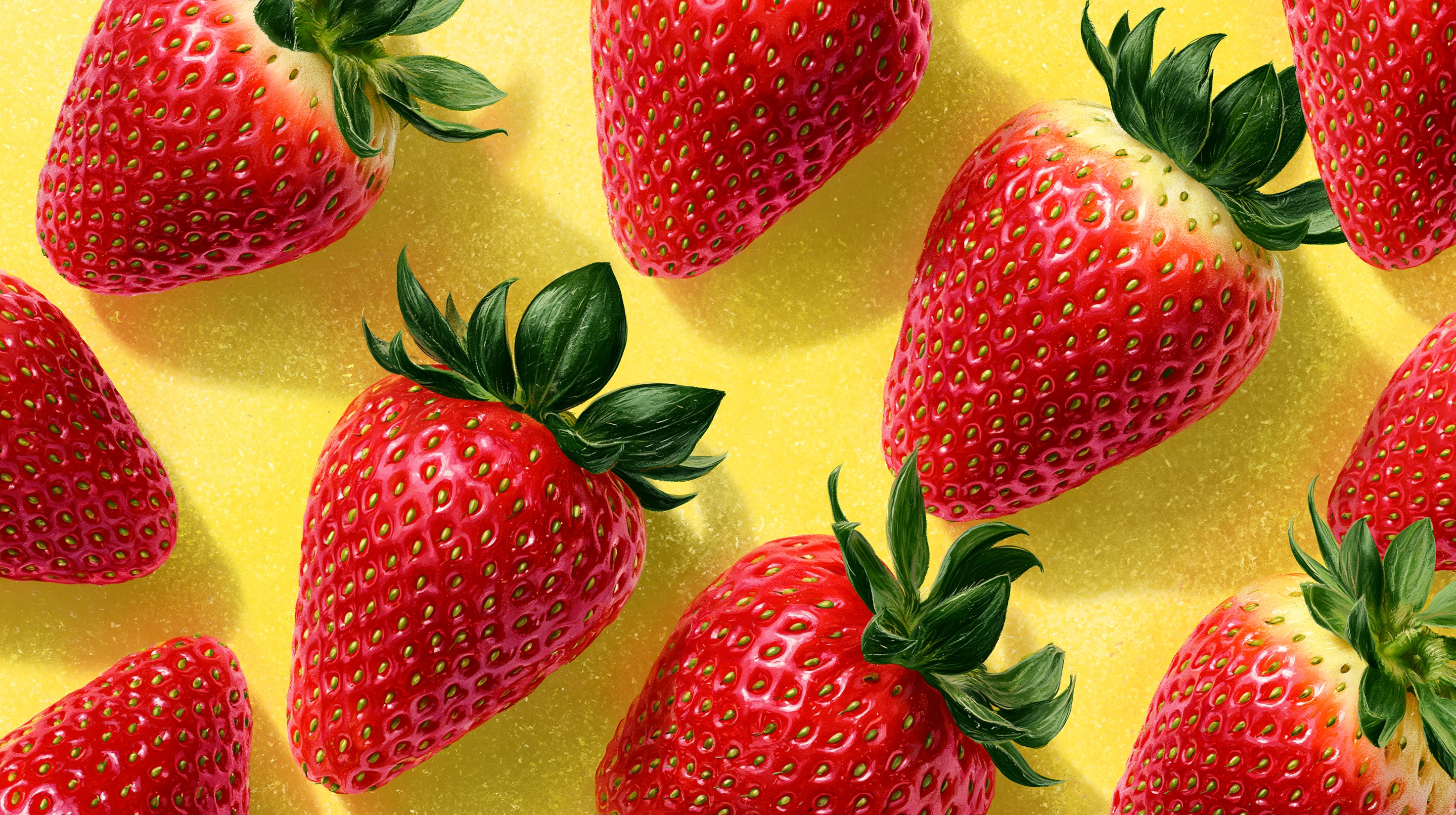 Fresh and Juicy Strawberries on Vibrant Background