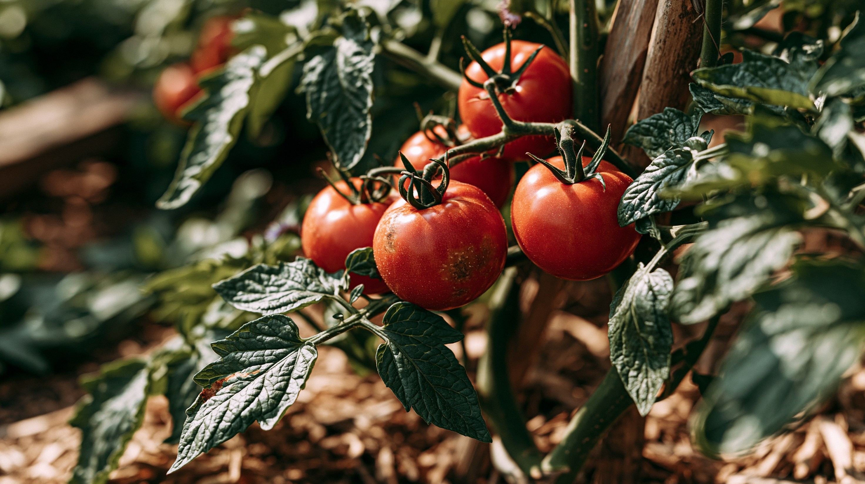 Fresh Ripe Tomatoes on the Vine