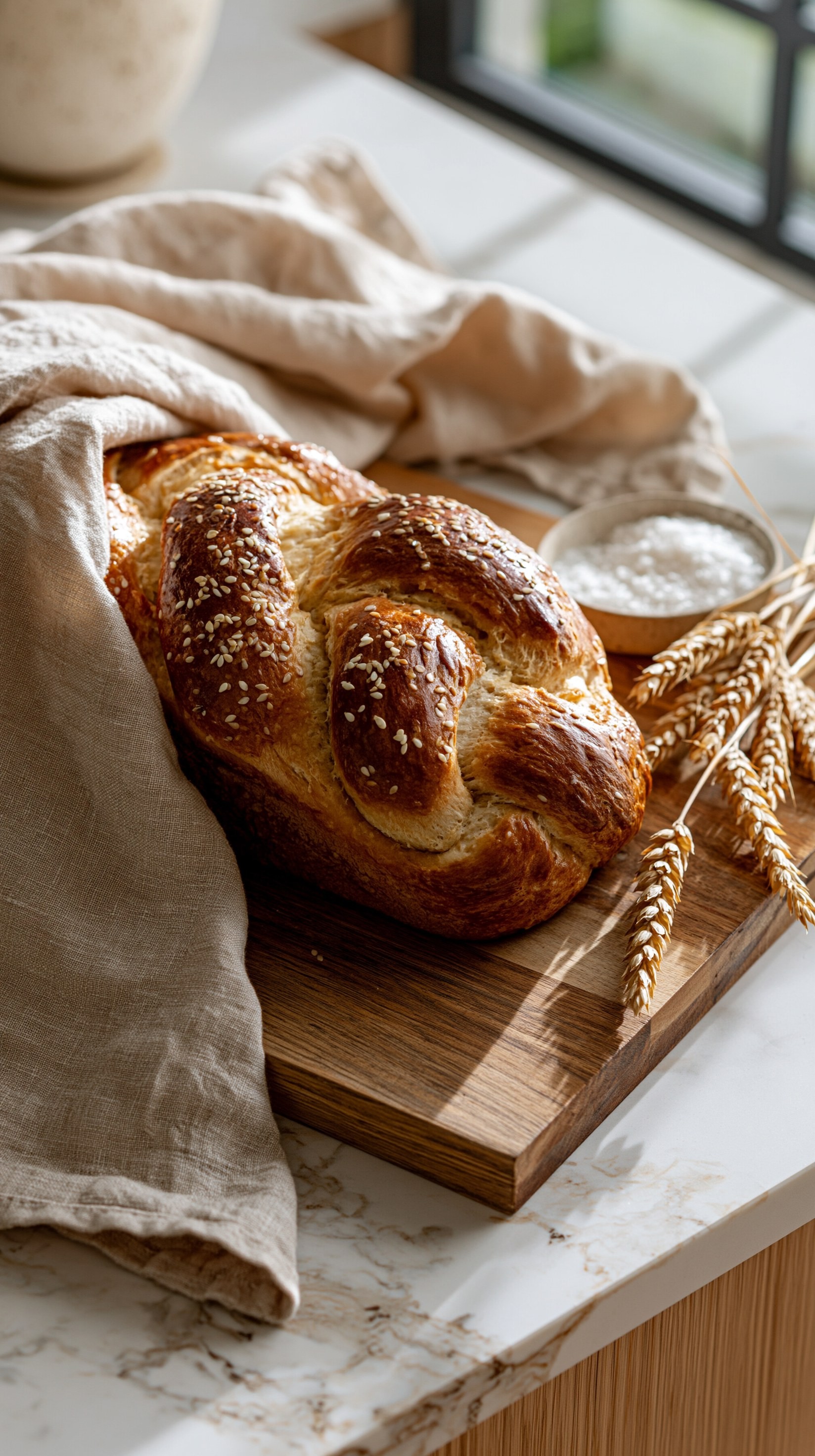 Pan de Sésamo Recién Horneado