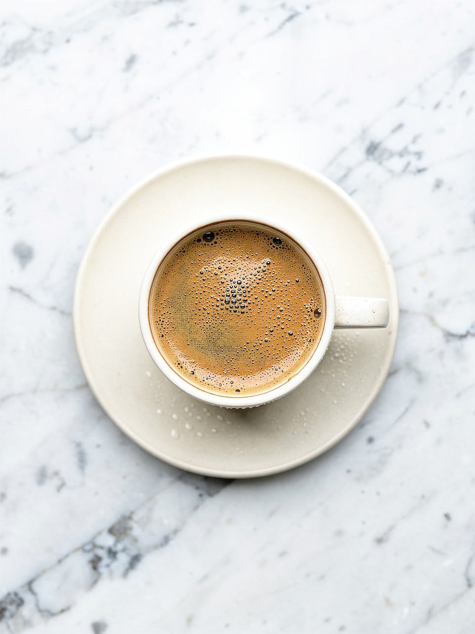 Freshly Brewed Coffee in a White Cup