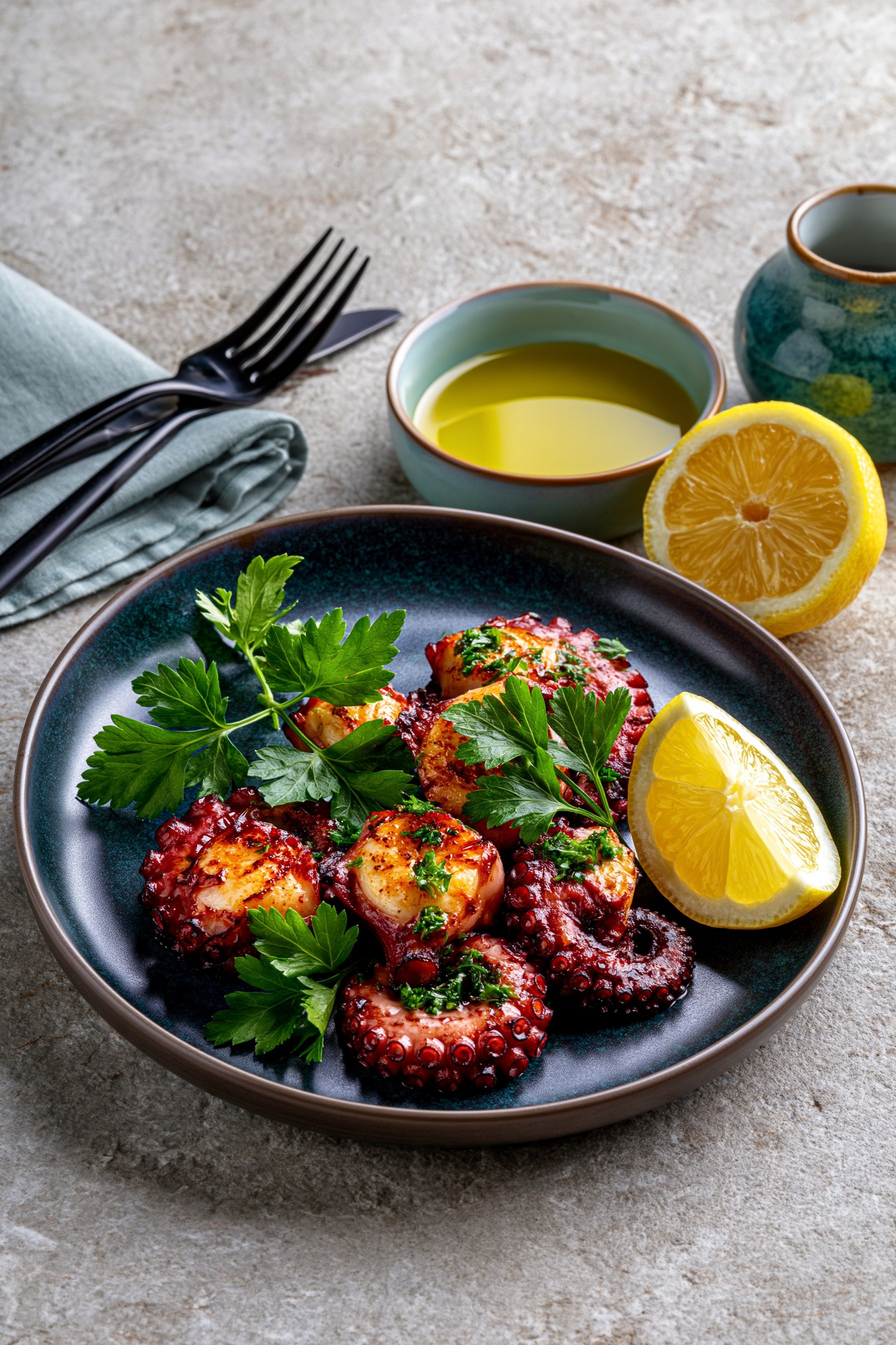 Grilled Octopus with Lemon and Olive Oil
