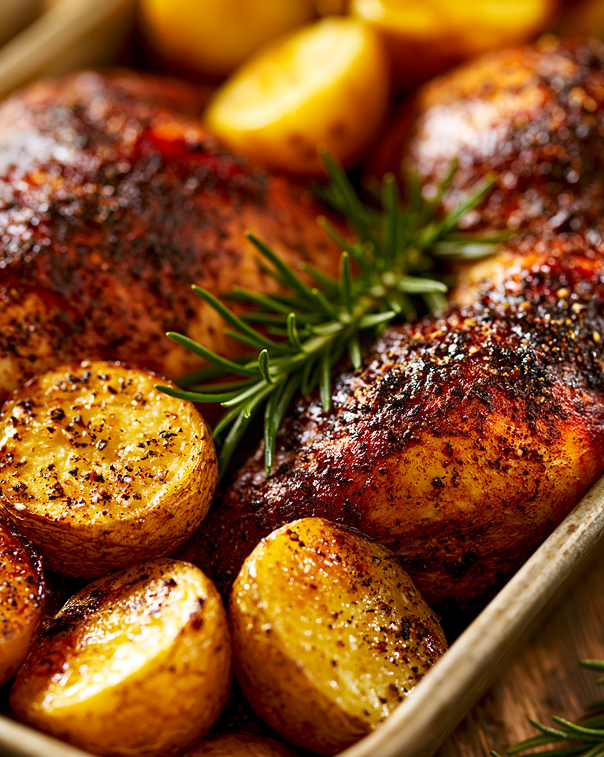 Herb-Roasted Chicken and Potatoes