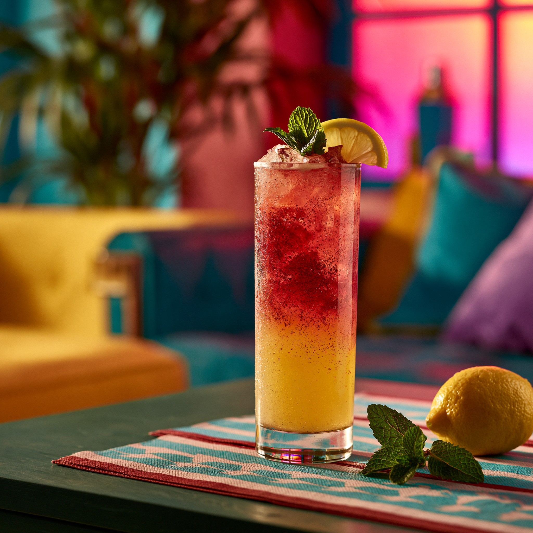 Refrescante Cóctel Sin Alcohol de Cítricos en Capas