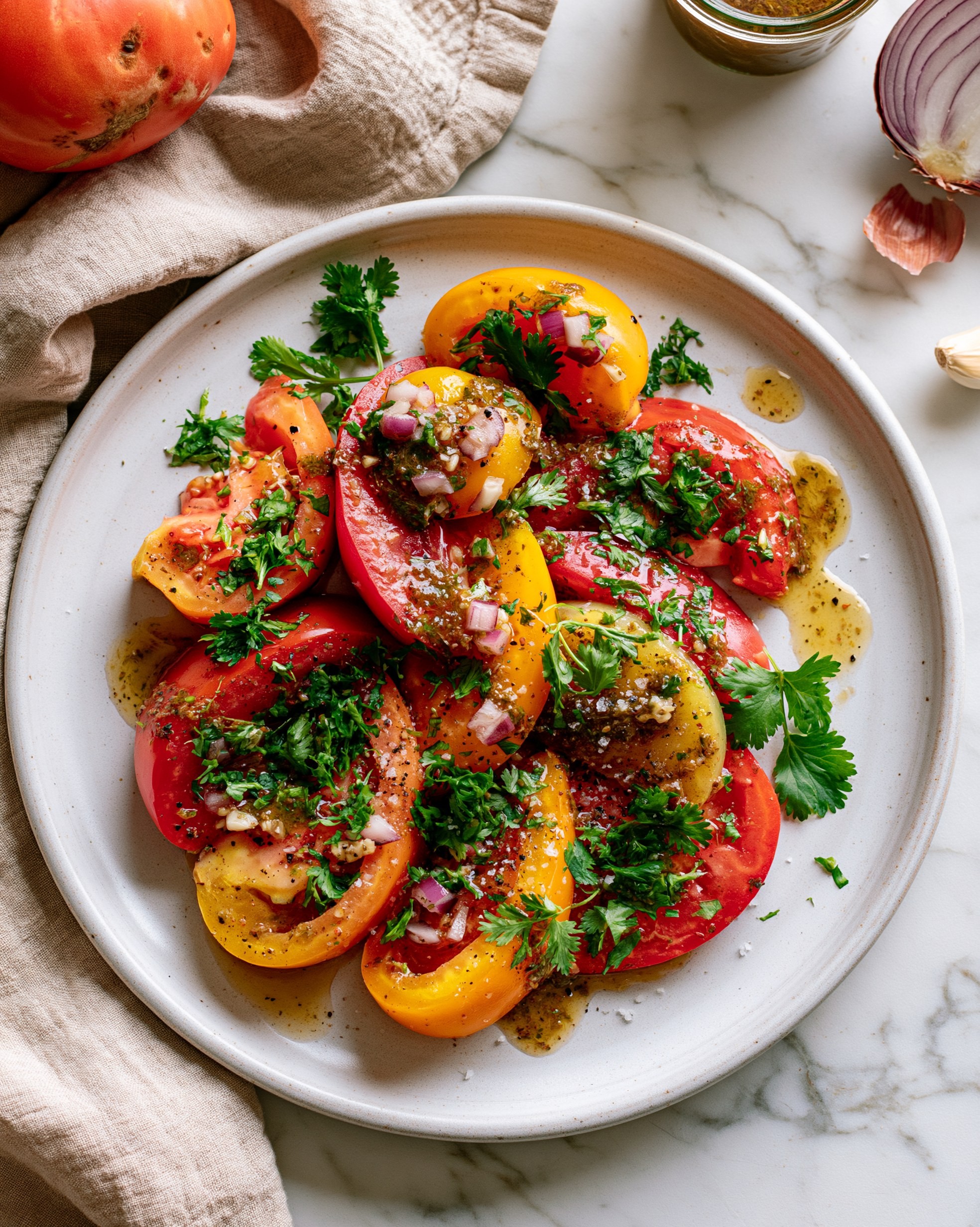 Vibrant Tomato and Herb Salad