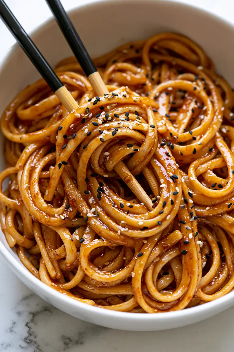 Delicious Soy Sauce Noodles with Sesame